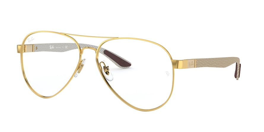 Ray-Ban Optical RX8420 Square Eyeglasses  2500-GOLD 58-14-145 - Color Map gold