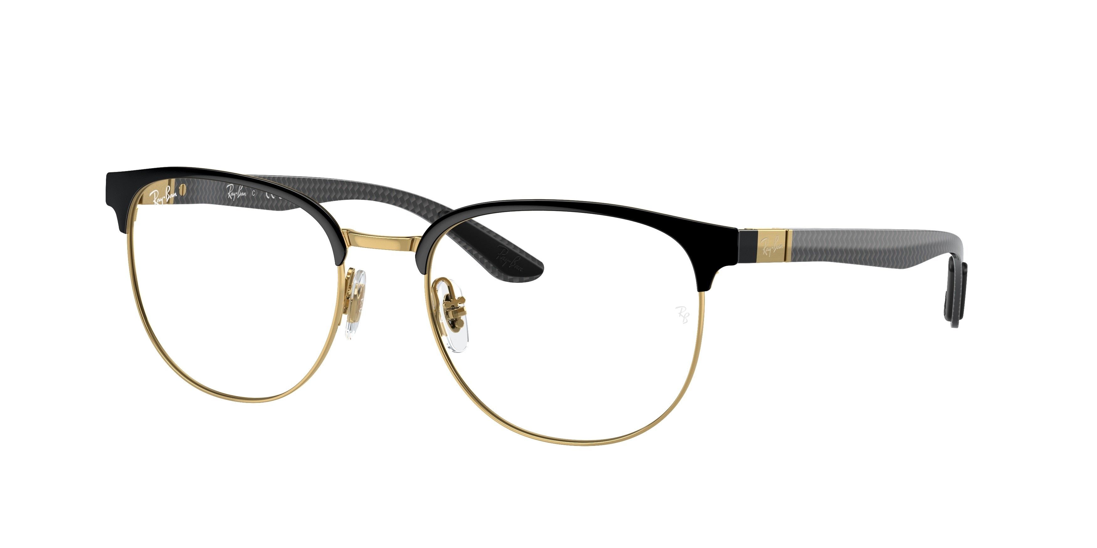 Ray-Ban Optical RX8422 Irregular Eyeglasses  2890-Black On Gold 54-145-19 - Color Map Black