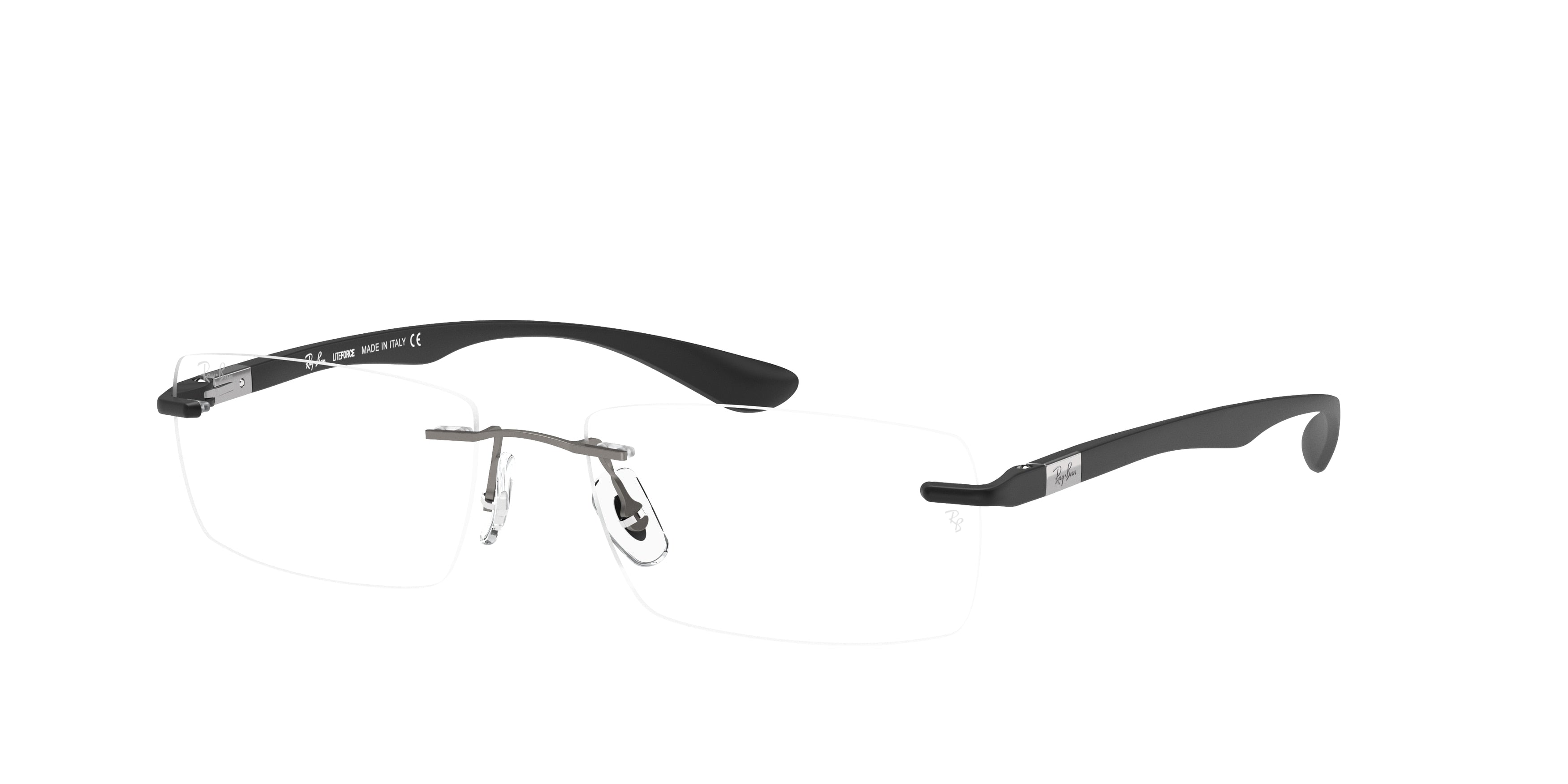 Ray-Ban Optical RX8724 Rectangle Eyeglasses  1128-Gunmetal 56-145-17 - Color Map Grey