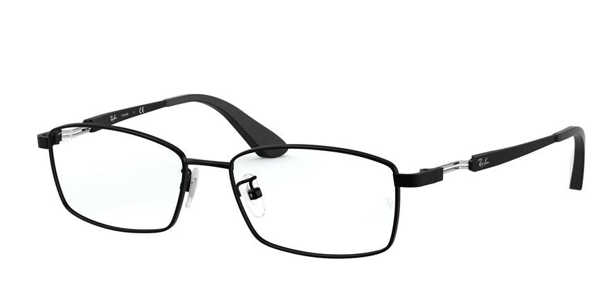 Ray-Ban Optical RX8745D Rectangle Eyeglasses  1074-Black 55-145-17 - Color Map Black