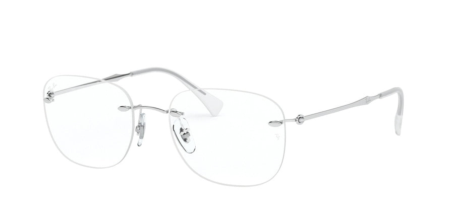 Ray-Ban Optical RX8748 Square Eyeglasses  1002-SILVER 52-18-140 - Color Map silver