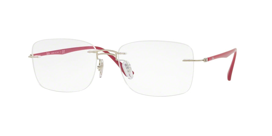 Ray-Ban Optical RX8750 Square Eyeglasses  1195-SILVER 56-17-140 - Color Map silver