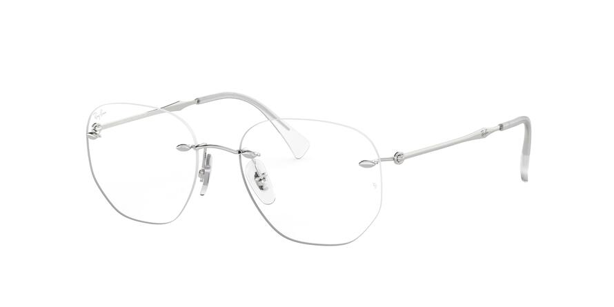 Ray-Ban Optical RX8754 Irregular Eyeglasses  1002-SILVER 52-17-140 - Color Map silver