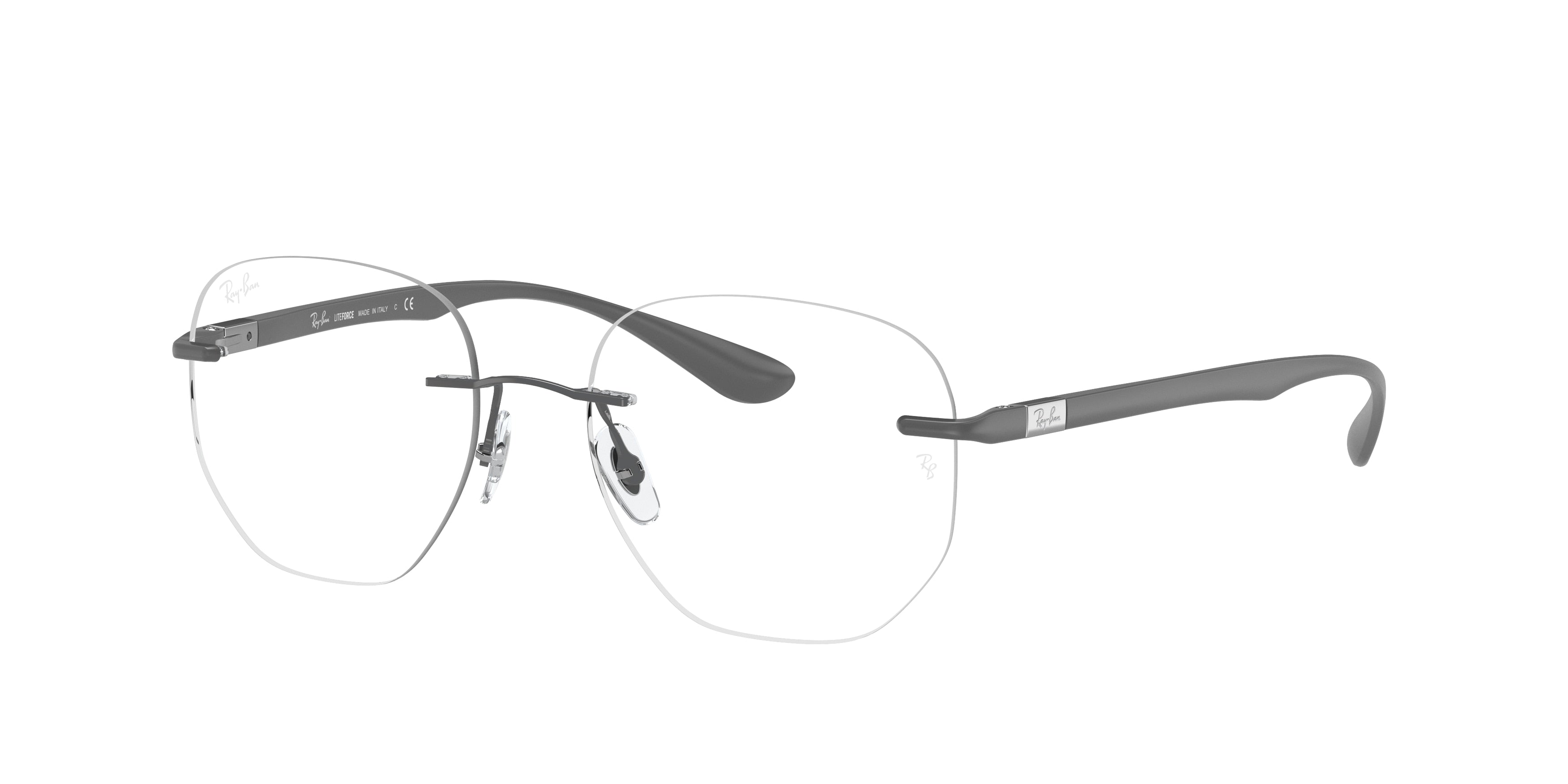 Ray-Ban Optical RX8766 Irregular Eyeglasses  1000-Gunmetal 51-145-17 - Color Map Grey