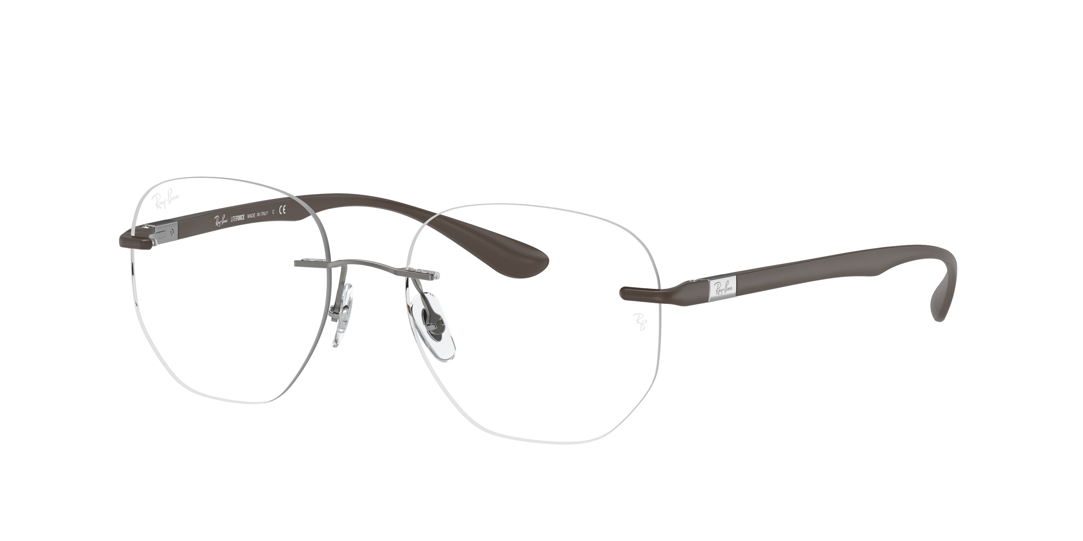 Ray-Ban Optical RX8766 Irregular Eyeglasses  1131-Light Brown 51-145-17 - Color Map Brown