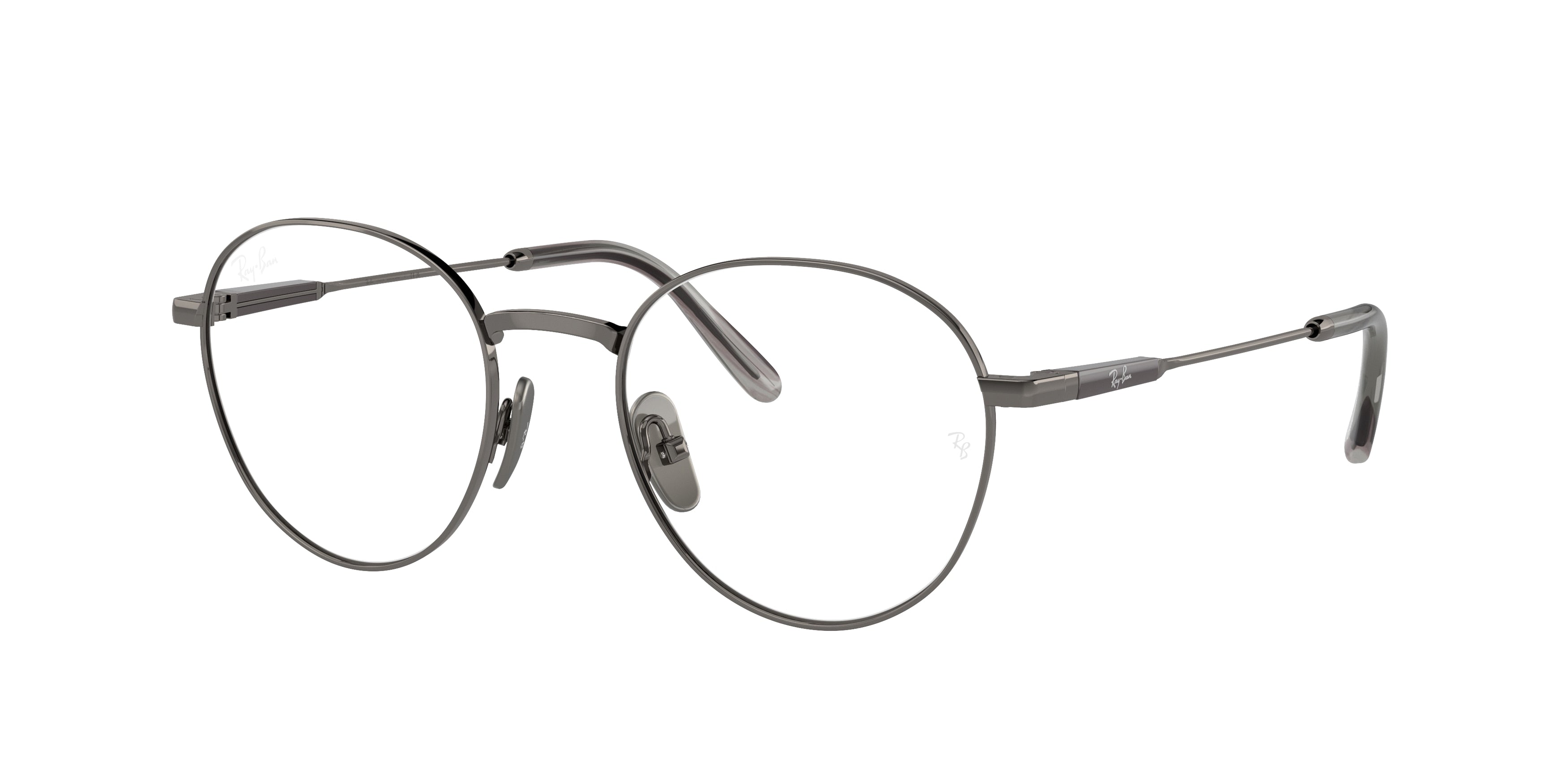 Ray-Ban Optical DAVID TITANIUM RX8782 Phantos Eyeglasses  1000-Gunmetal 51-145-20 - Color Map Grey