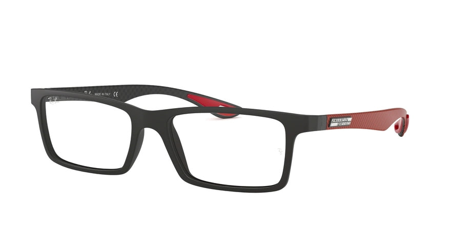 Ray-Ban Optical FERRARI RX8901M Square Eyeglasses  F634-MATTE BLACK 55-17-145 - Color Map black