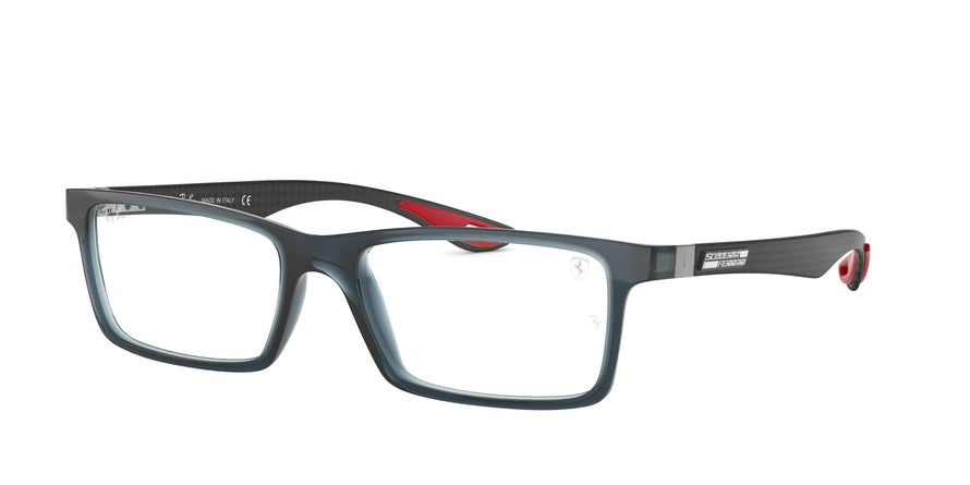 Ray-Ban Optical FERRARI RX8901M Square Eyeglasses  F635-TRANSPARENT BLUE 55-17-145 - Color Map blue