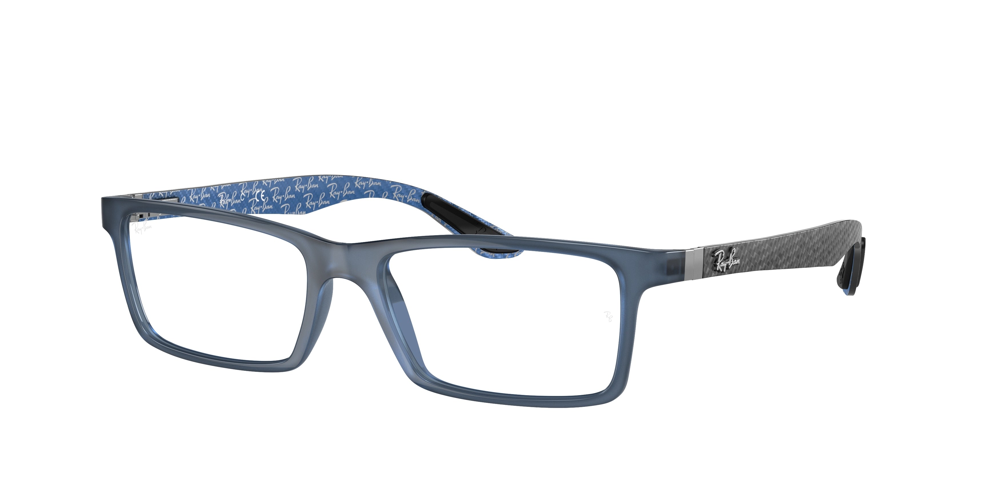 Ray-Ban Optical RX8901 Square Eyeglasses  5262-Blue 55-145-17 - Color Map Blue