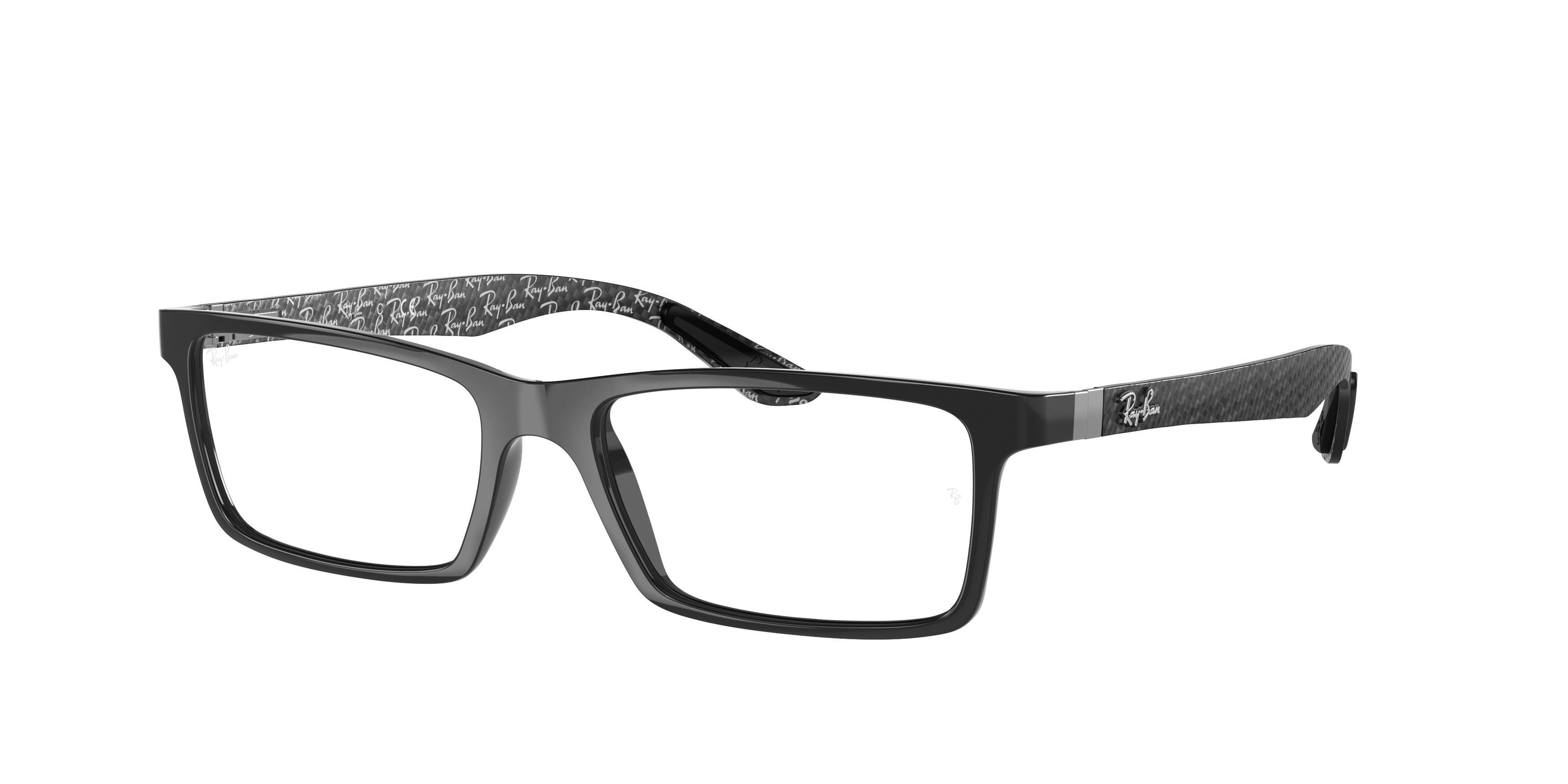 Ray-Ban Optical RX8901 Square Eyeglasses  5610-Black On Grey 55-145-17 - Color Map Black