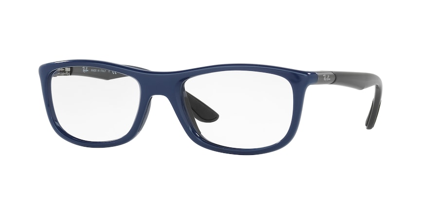 Ray-Ban Optical RX8951 Rectangle Eyeglasses  5606-SHINY BLUE 53-19-145 - Color Map blue