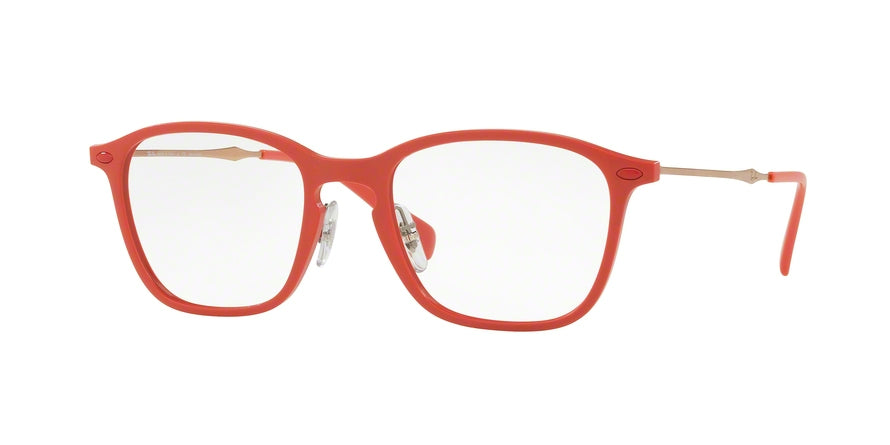 Ray-Ban Optical RX8955 Square Eyeglasses  5758-LIGHT RED GRAPHENE 53-19-145 - Color Map red