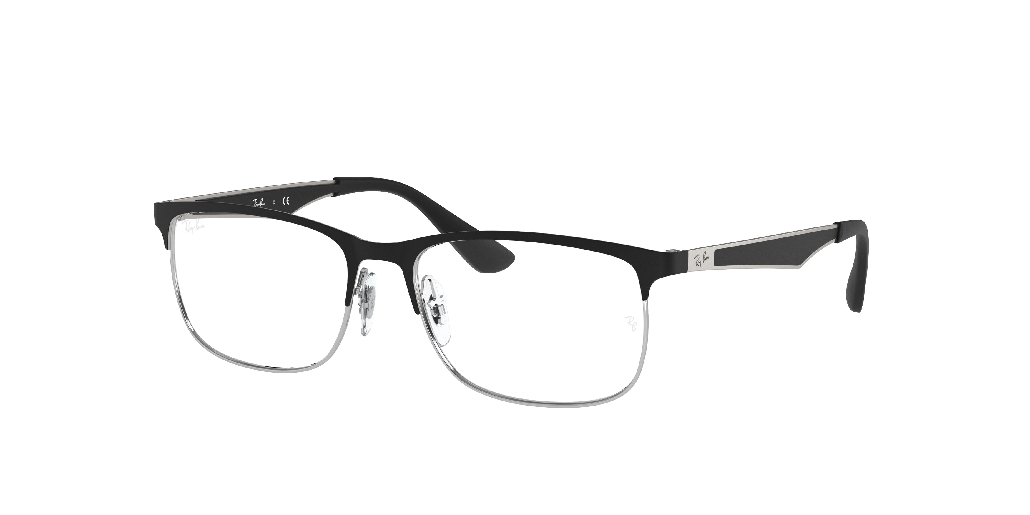 Ray-Ban Junior Vista RY1052 Square Eyeglasses  4055-Matte Black On Silver 49-130-15 - Color Map Black