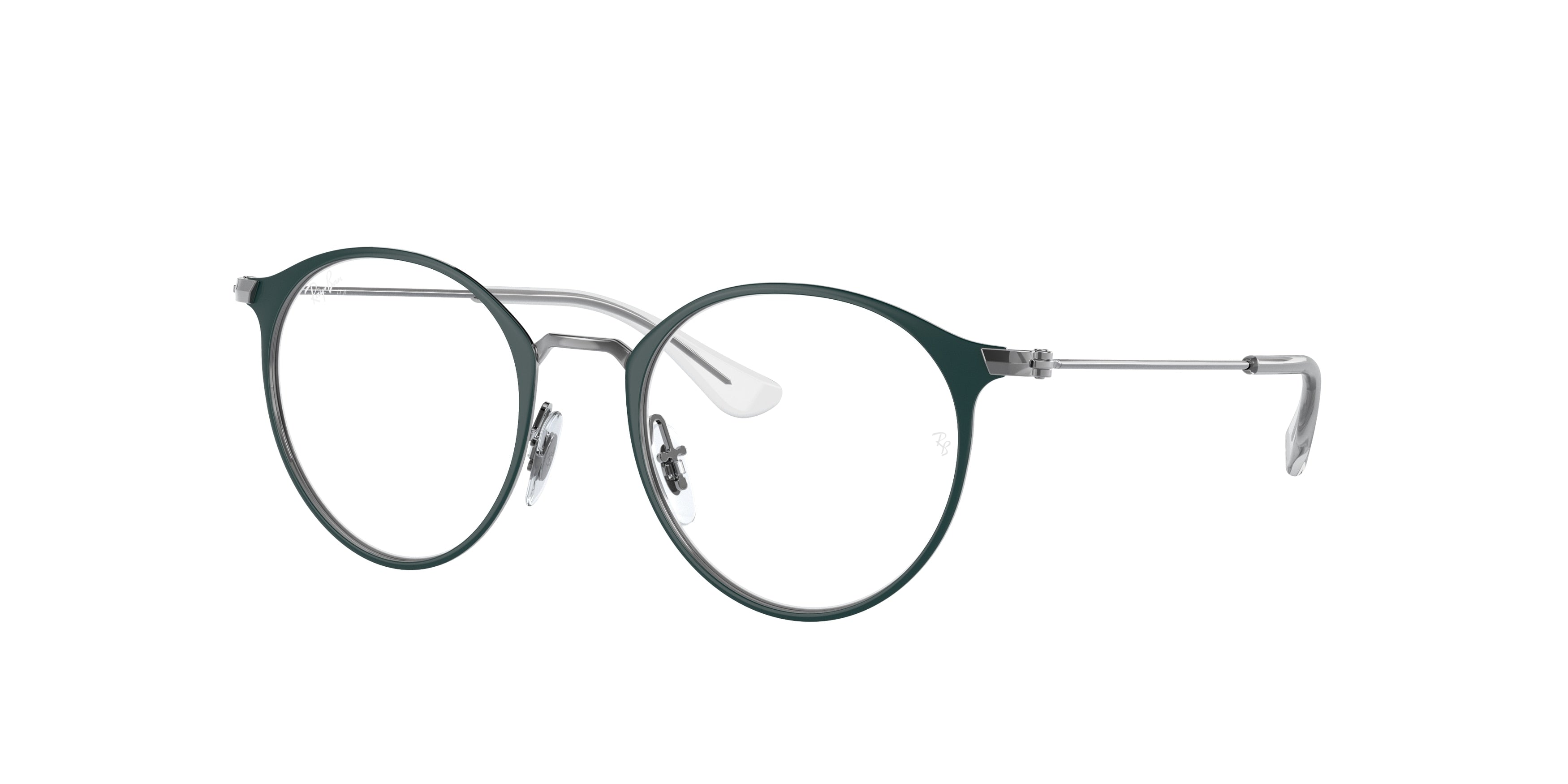 Ray-Ban Junior Vista RY1053 Phantos Eyeglasses  4084-Green On Silver 45-130-18 - Color Map Green