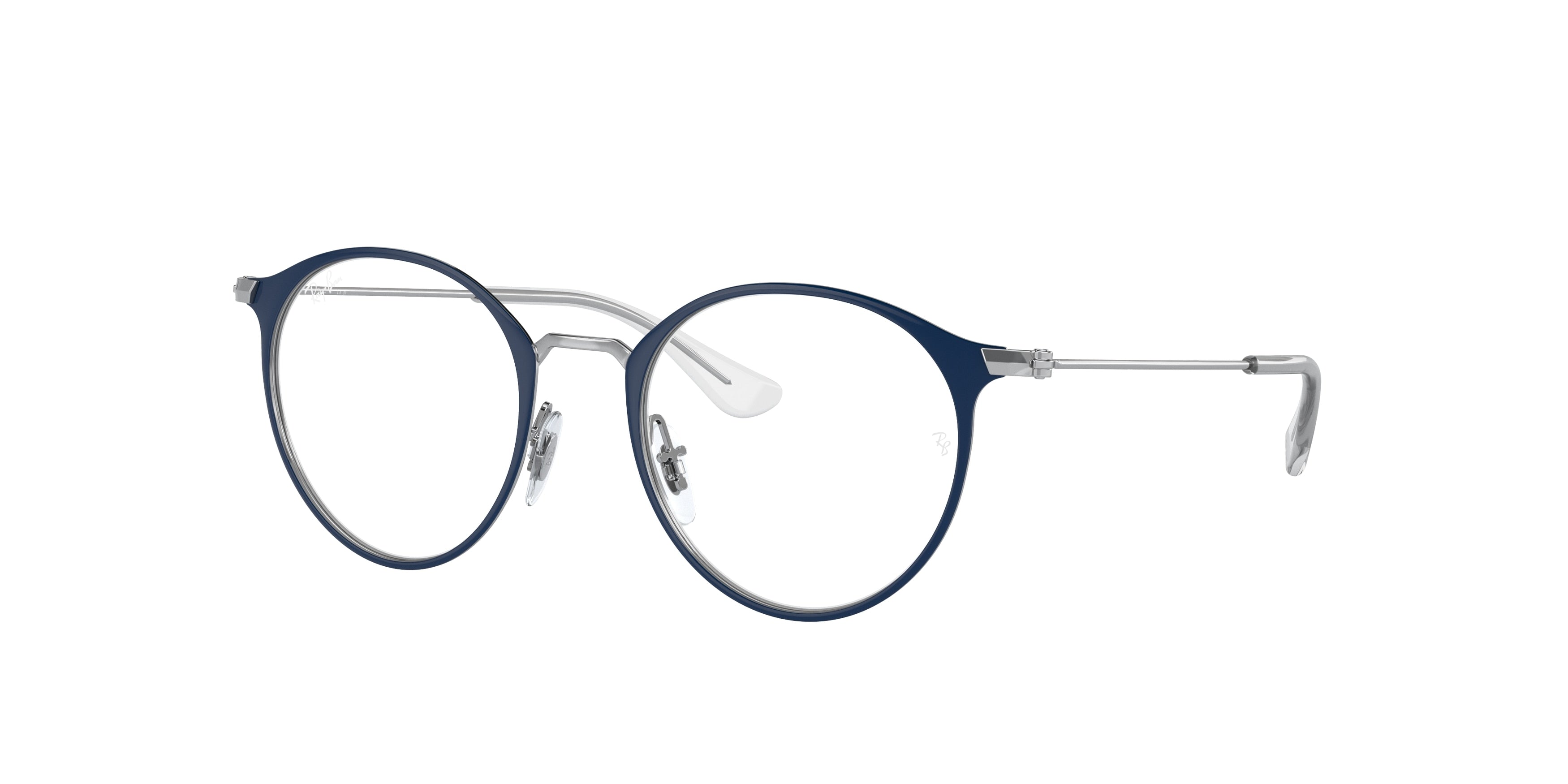Ray-Ban Junior Vista RY1053 Phantos Eyeglasses  4085-Blue On Silver 45-130-18 - Color Map Blue