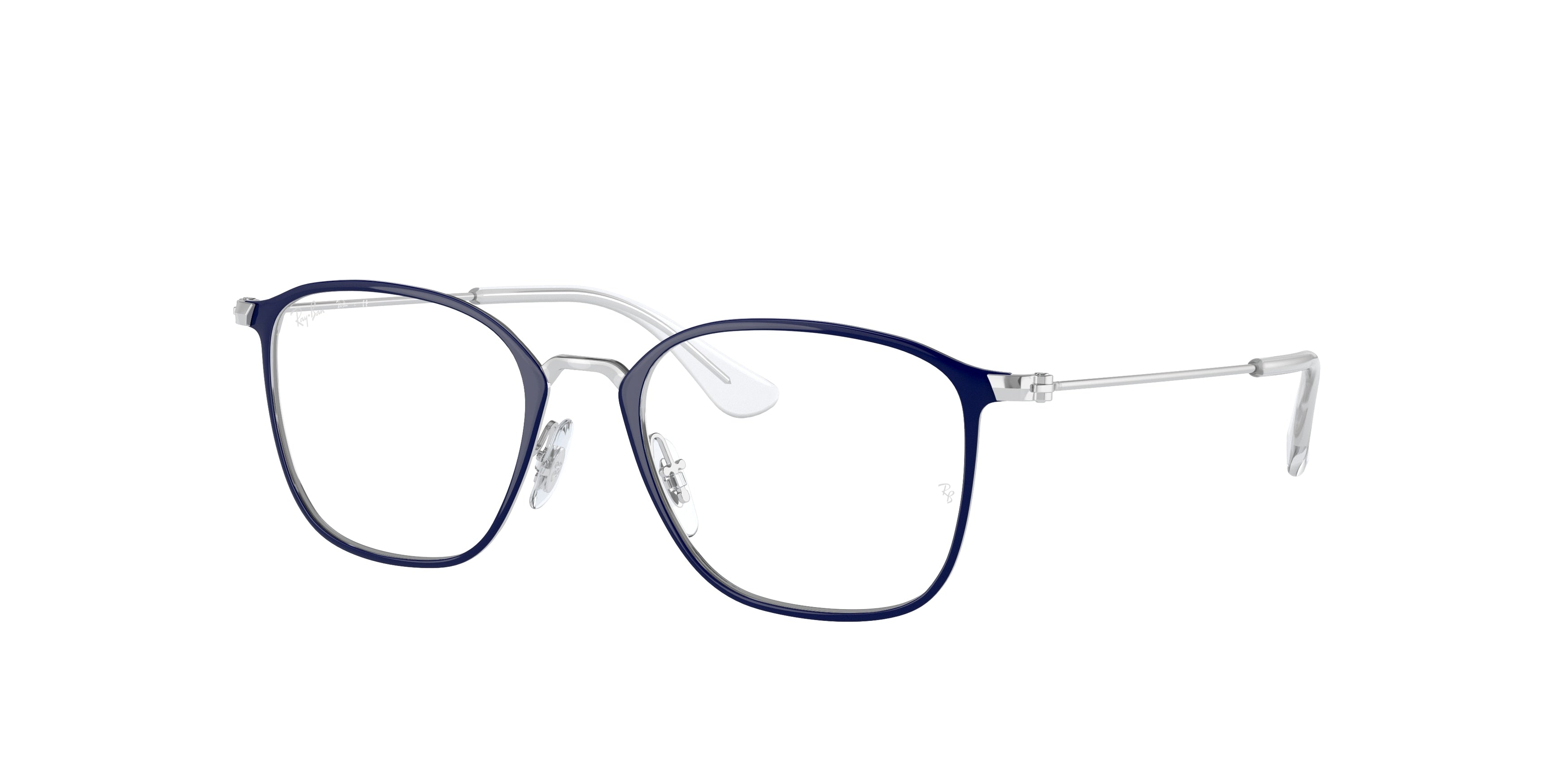 Ray-Ban Junior Vista RY1056 Square Eyeglasses  4080-Silver On Blue 46-130-17 - Color Map Silver