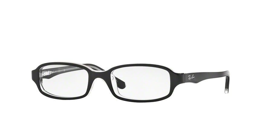 Ray-Ban Junior Vista RY1521 Pillow Eyeglasses  3529-TOP BLACK ON TRANSPARENT 45-16-125 - Color Map black