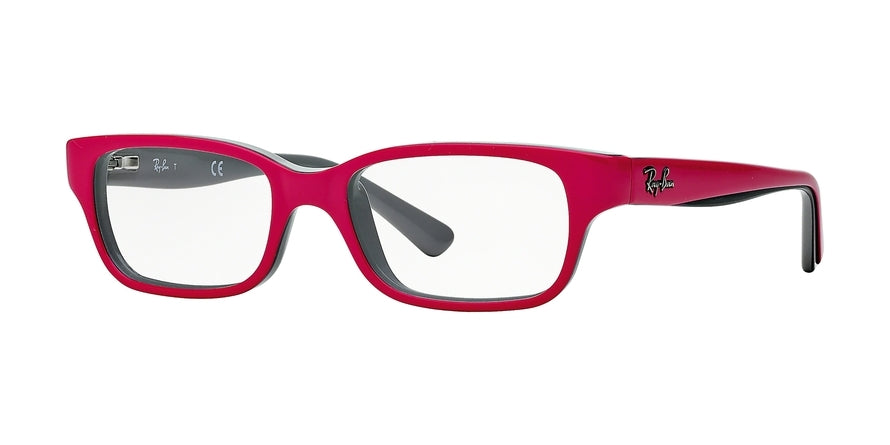 Ray-Ban Junior Vista RY1527 Rectangle Eyeglasses  3575-TOP FUXIA ON GREY 45-15-125 - Color Map pink