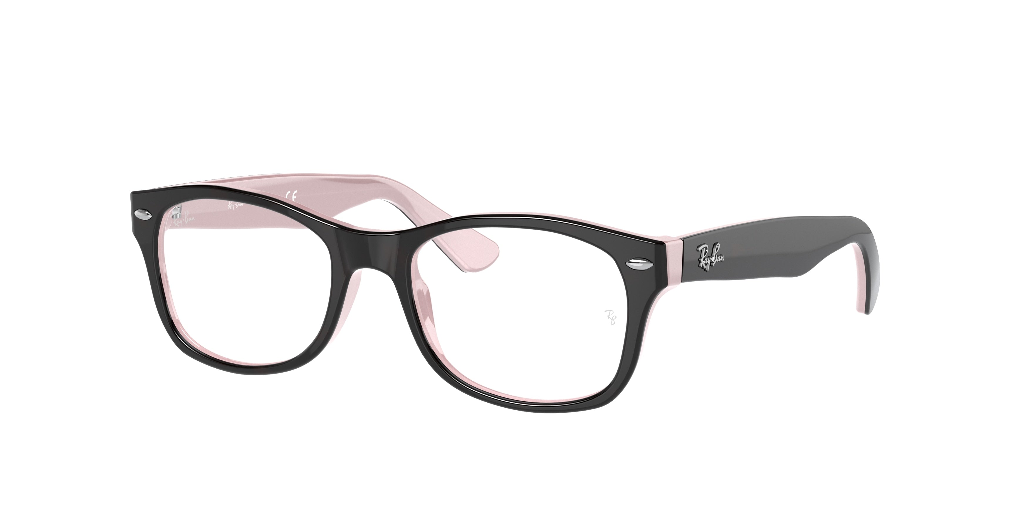 Ray-Ban Junior Vista RY1528F Square Eyeglasses  3580-Havana On Opal Pink 46-125-16 - Color Map Brown