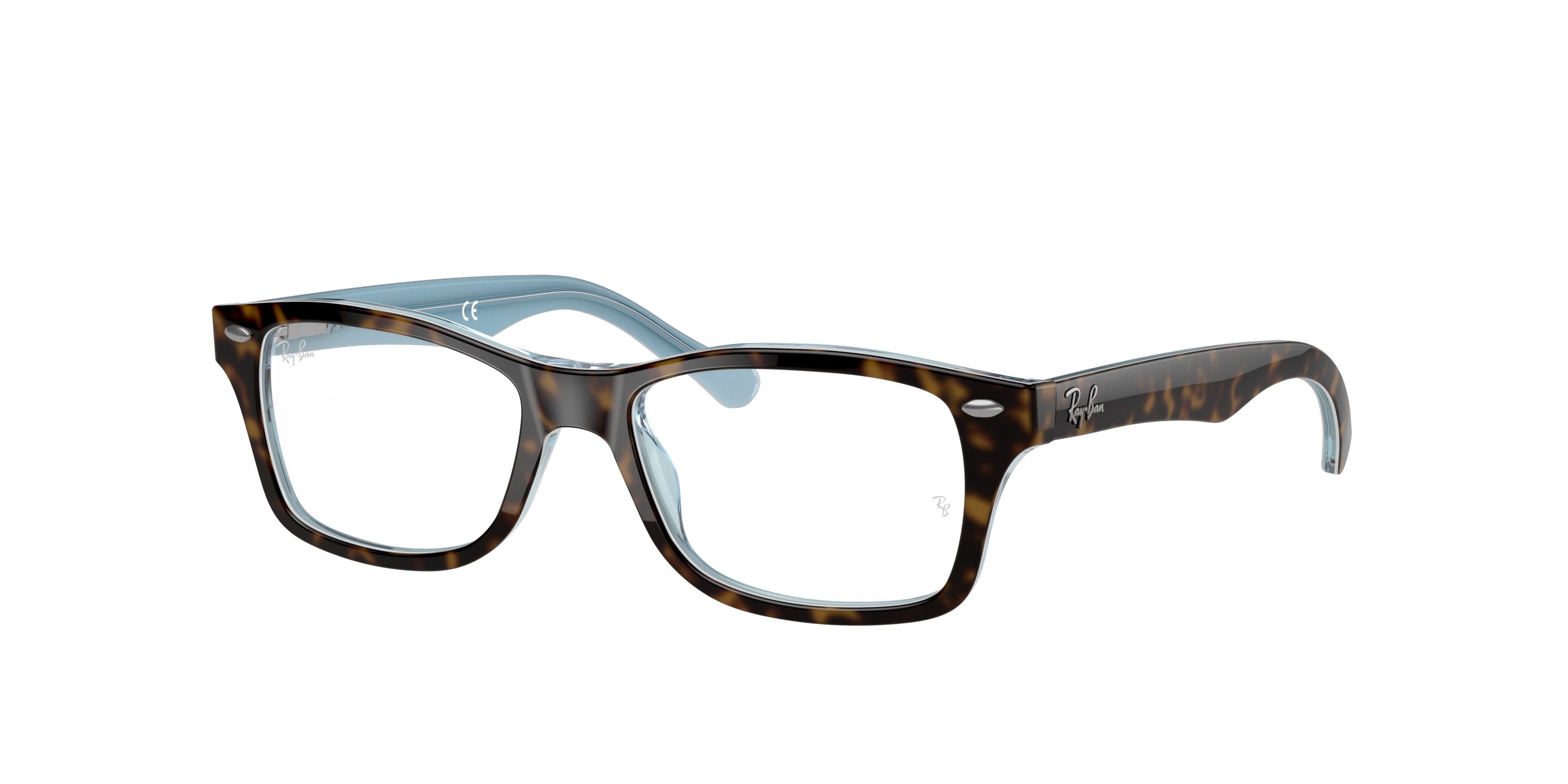 Ray-Ban Junior Vista RY1531 Square Eyeglasses  3701-Havana 48-130-16 - Color Map Tortoise