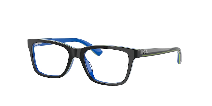 Ray-Ban Junior Vista RY1536F Square Eyeglasses  3600-DARK GREY ON BLUE 48-16-130 - Color Map grey