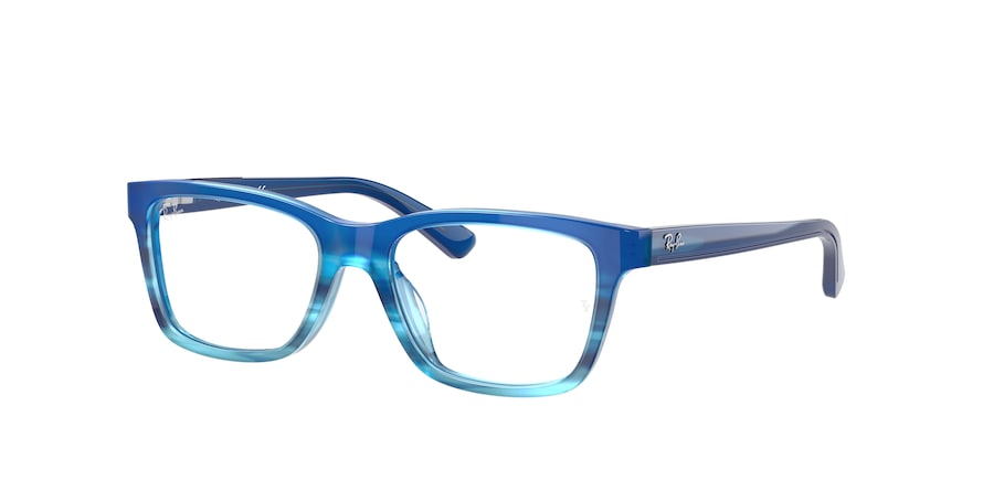 Ray-Ban Junior Vista RY1536F Square Eyeglasses  3731-STRIPED GRADIENT BLUE 48-16-130 - Color Map blue