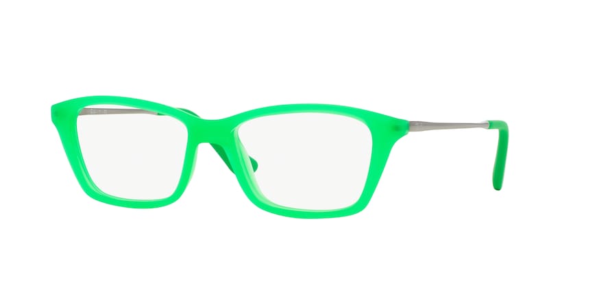 Ray-Ban Junior Vista RY1540 Irregular Eyeglasses  3619-GREEN FLUO TRASPARENT RUBBER 46-14-125 - Color Map green