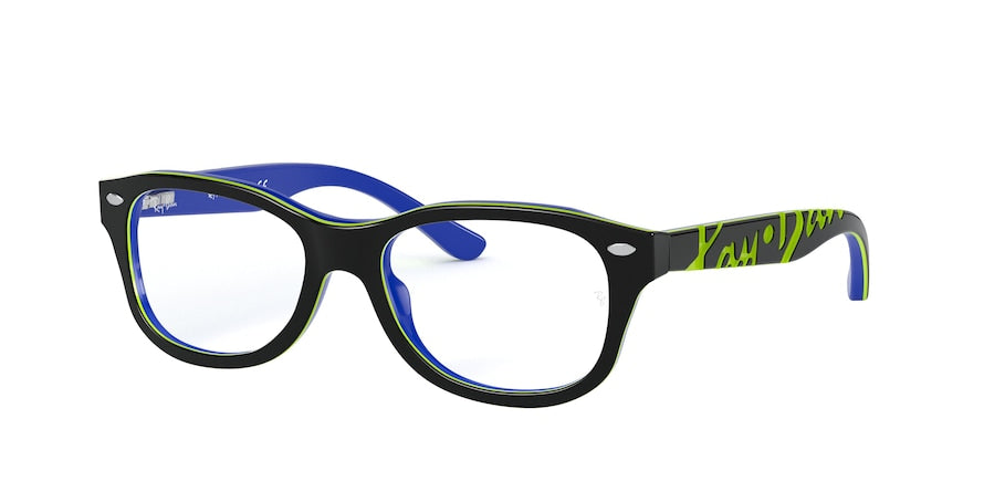 Ray-Ban Junior Vista RY1544 Square Eyeglasses  3600-TOP DARK GREY ON BLU 48-16-130 - Color Map grey