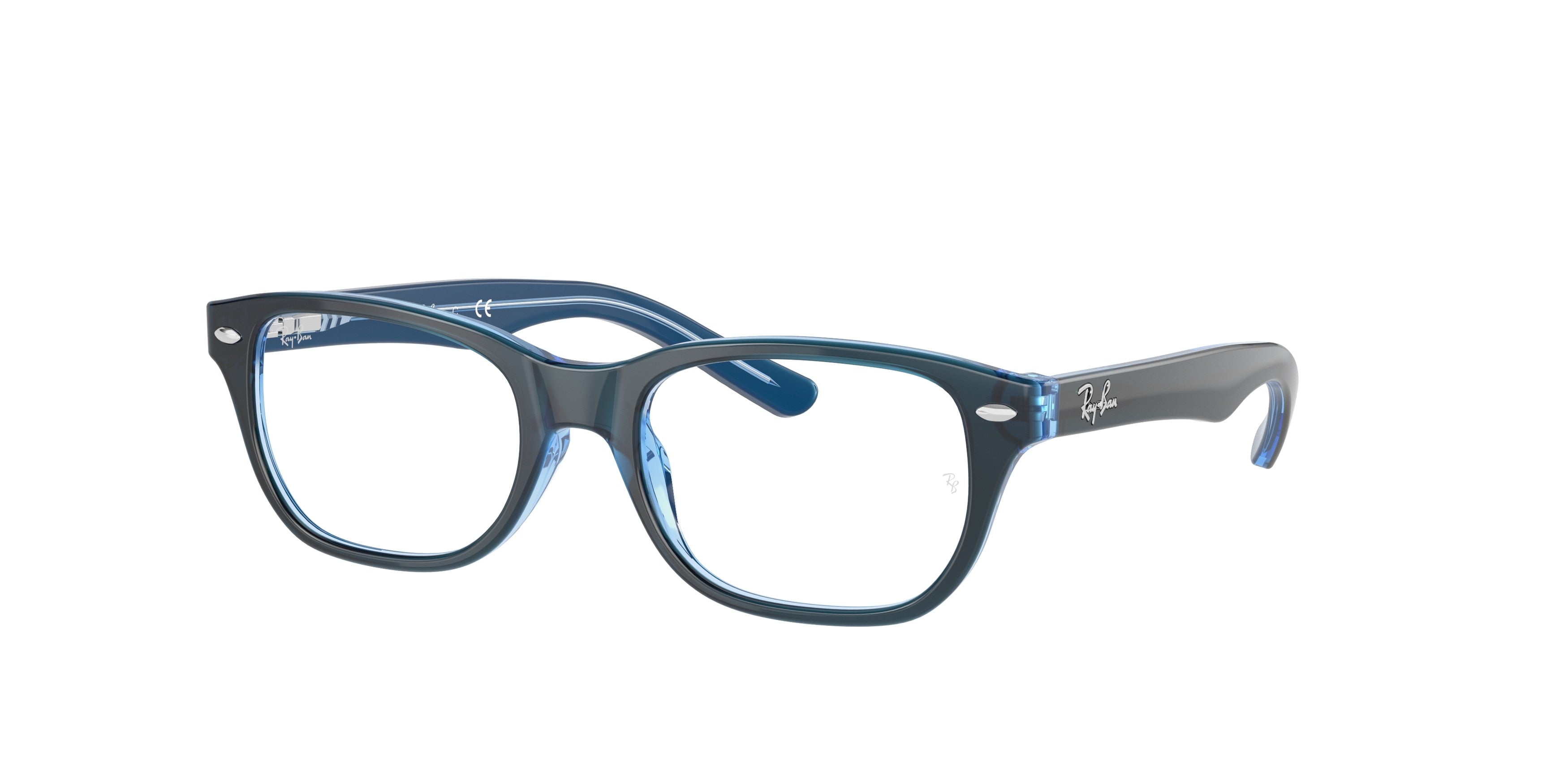 Ray-Ban Junior Vista RY1555 Square Eyeglasses  3667-Blue 48-130-16 - Color Map Blue