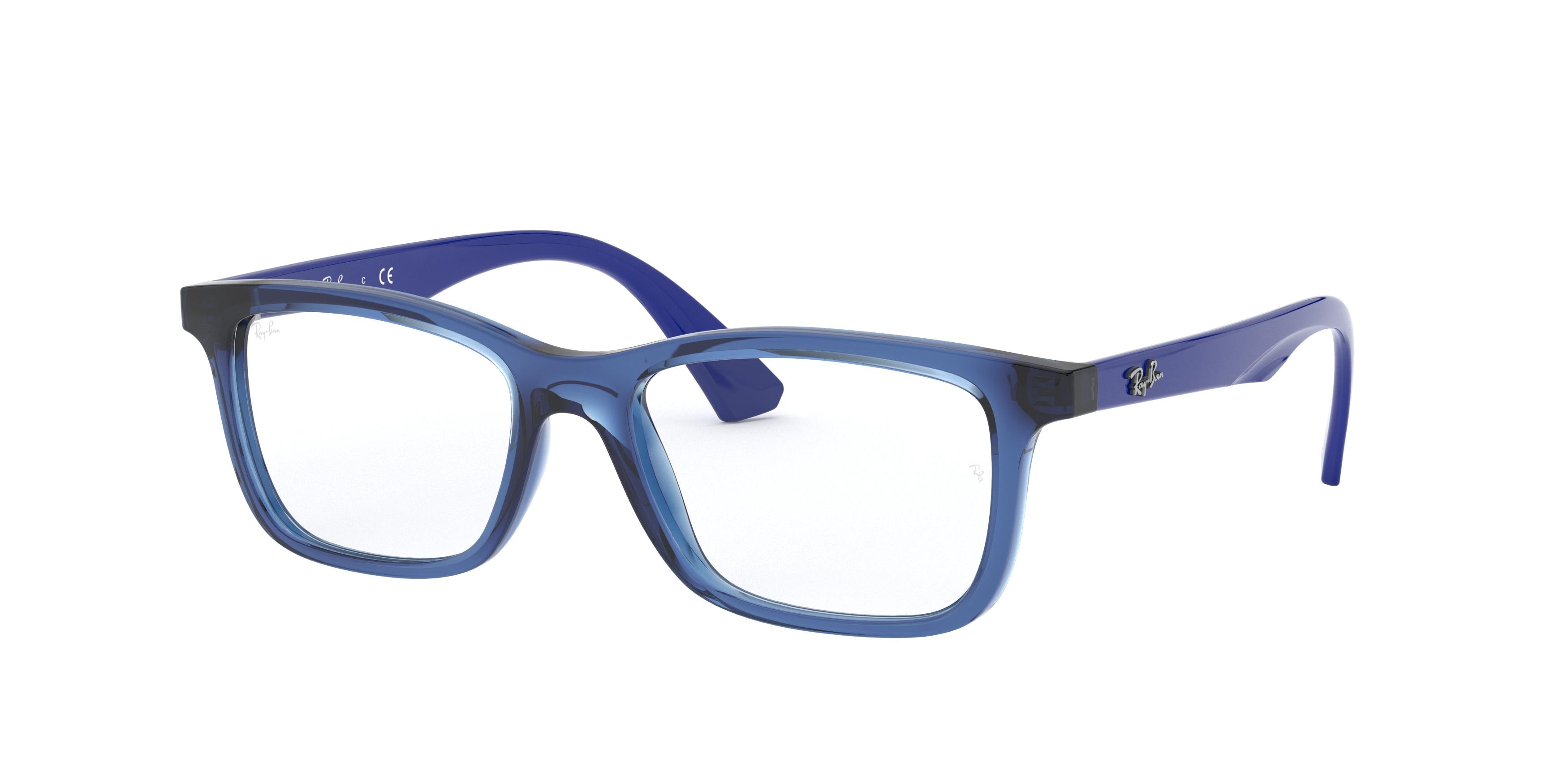 Ray-Ban Junior Vista RY1562 Square Eyeglasses  3686-Transparent Blue 48-125-16 - Color Map Blue