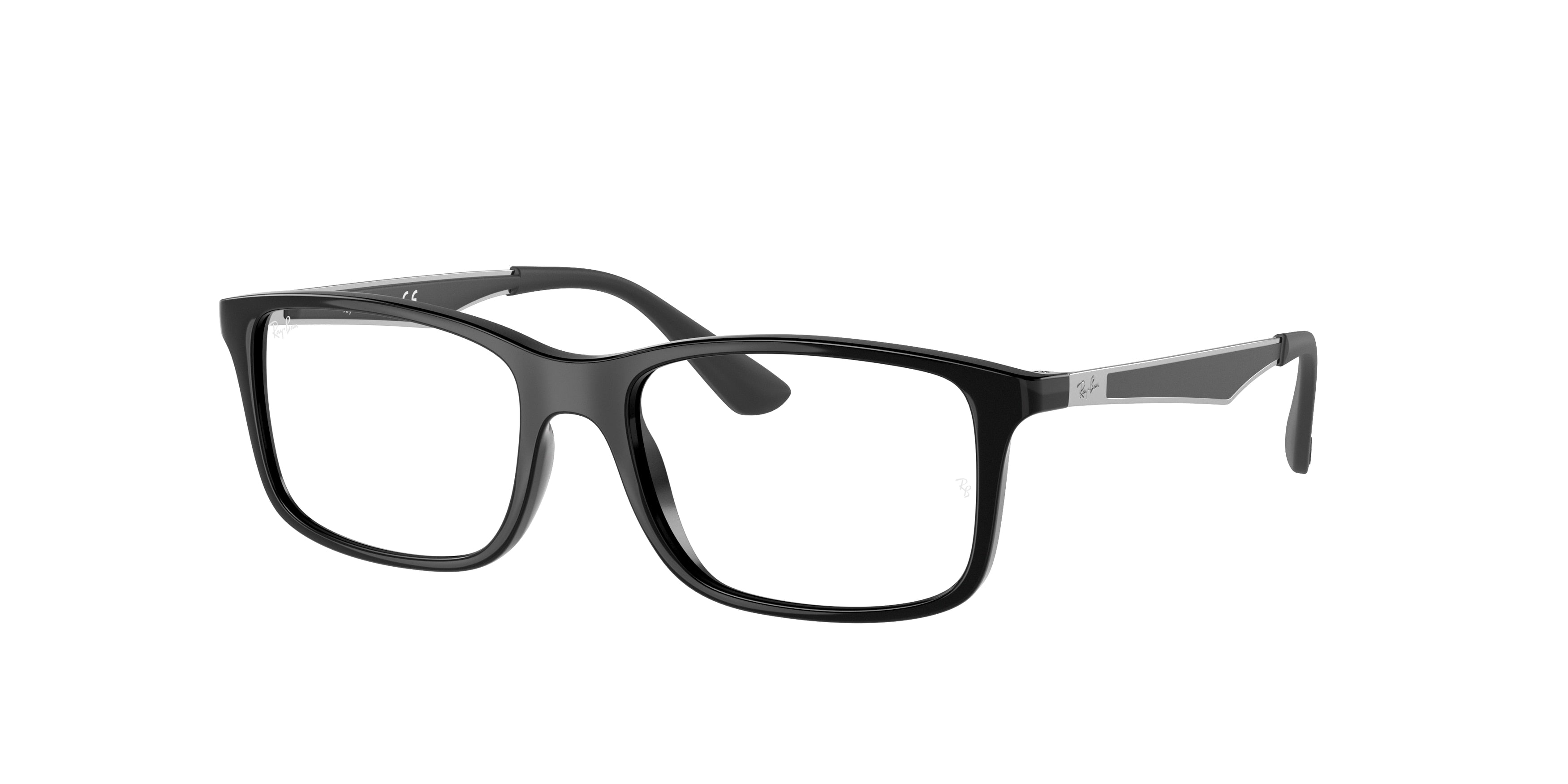 Ray-Ban Junior Vista RY1570 Square Eyeglasses  3542-Black 49-130-16 - Color Map Black
