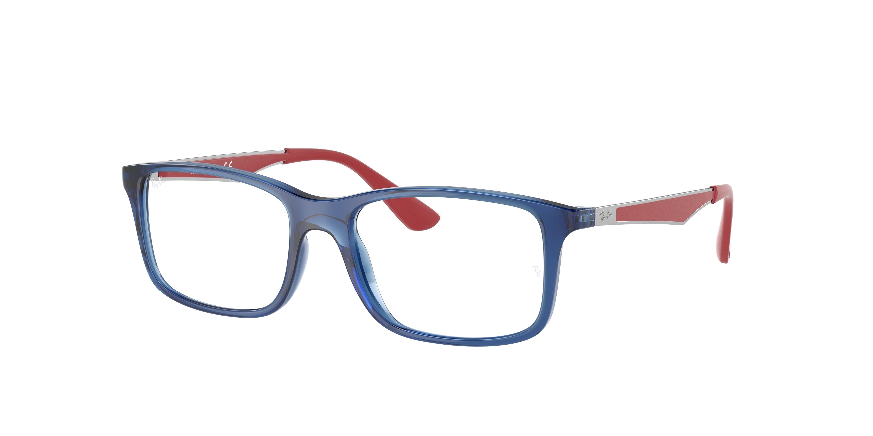 Ray-Ban Junior Vista RY1570 Square Eyeglasses  3721-Transparent Blue 49-130-16 - Color Map Blue