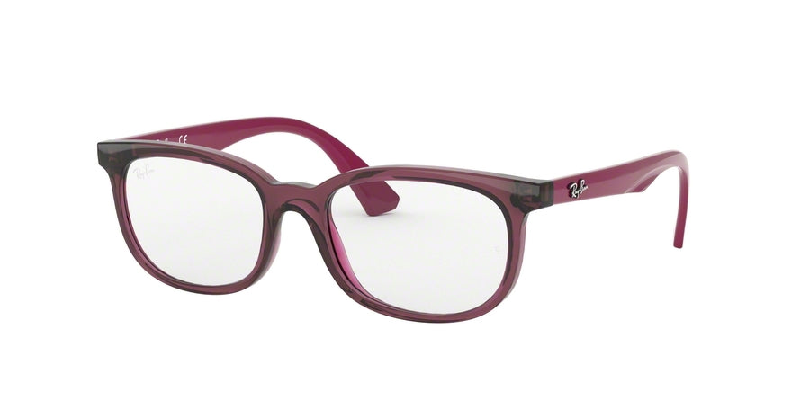 Ray-Ban Junior Vista RY1584 Square Eyeglasses  3760-TRANSPARENT FUXIA 48-16-125 - Color Map purple/reddish