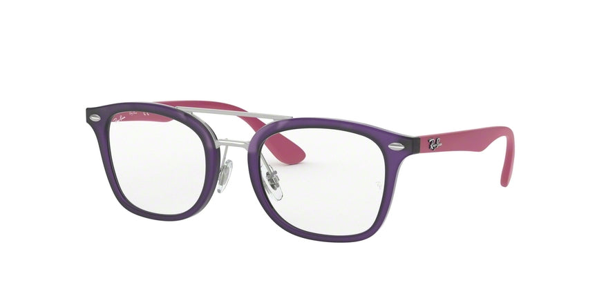 Ray-Ban Junior Vista RY1585 Square Eyeglasses  3781-MATTE TRANSPARENT VIOLET 45-19-130 - Color Map violet