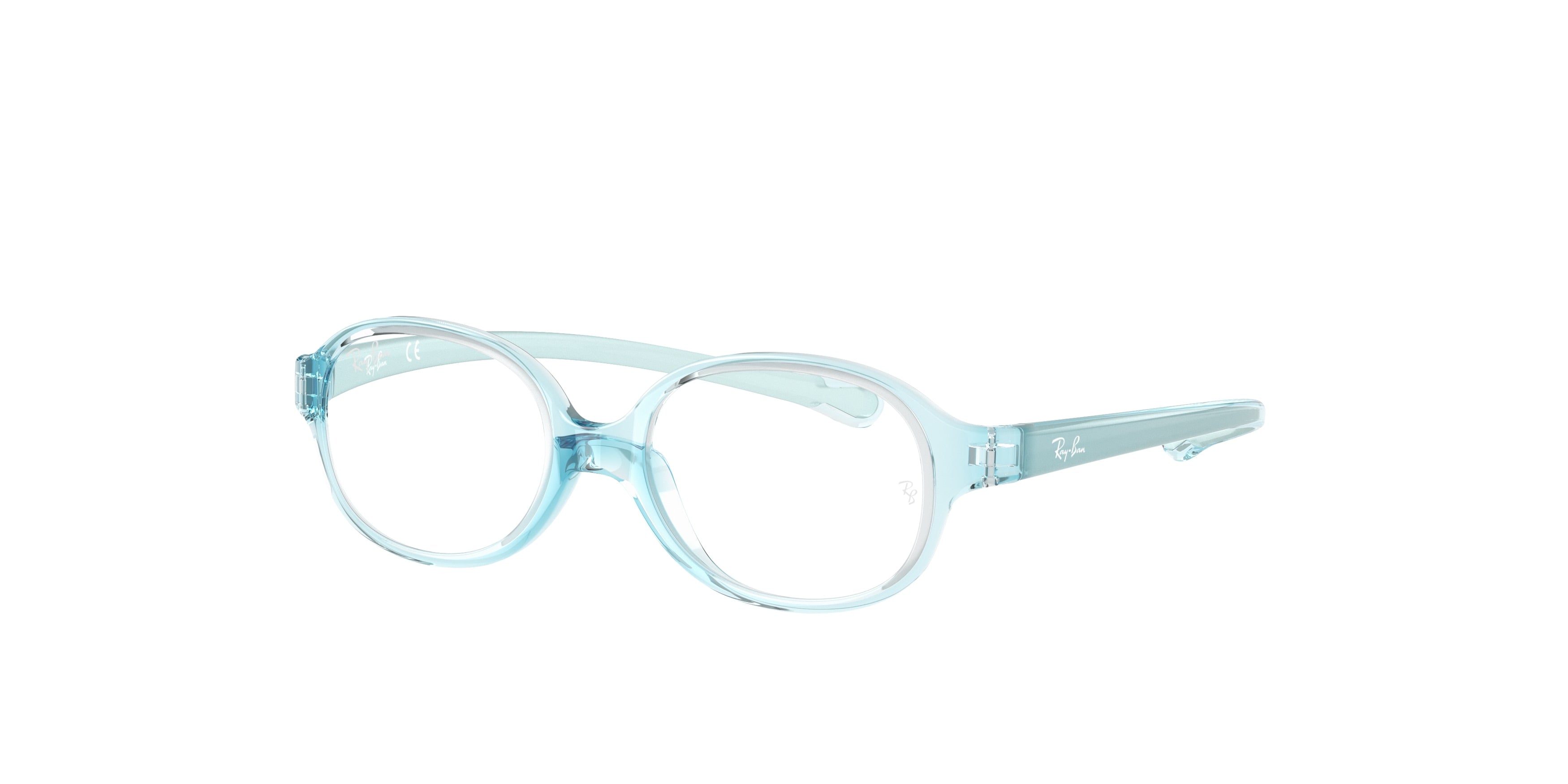 Ray-Ban Junior Vista RY1587 Oval Eyeglasses  3769-Transparent Light Blue 43-130-14 - Color Map Blue
