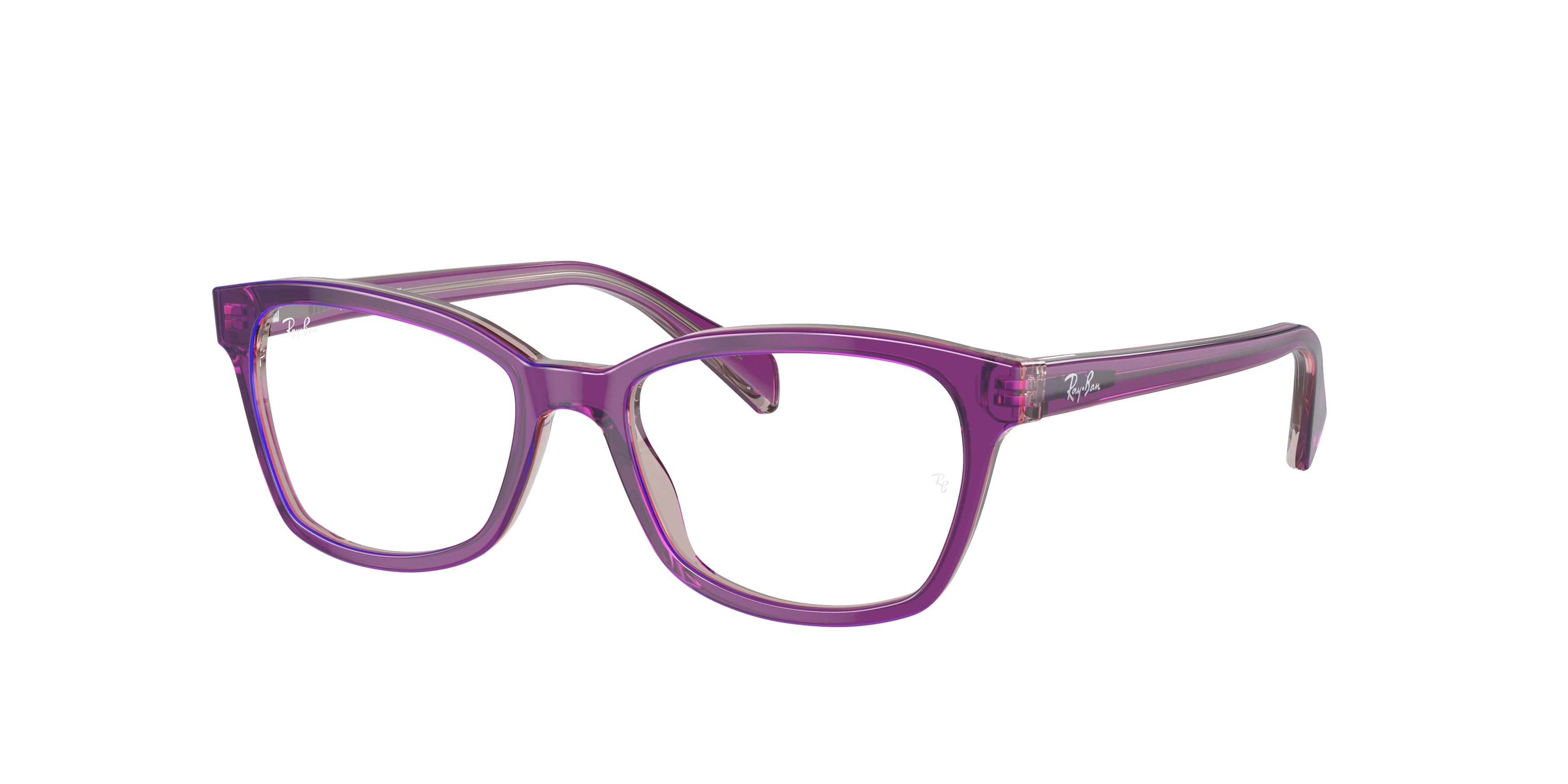 Ray-Ban Junior Vista RY1591 Square Eyeglasses  3944-Top Purple & Pink & Beige 48-130-16 - Color Map Clear