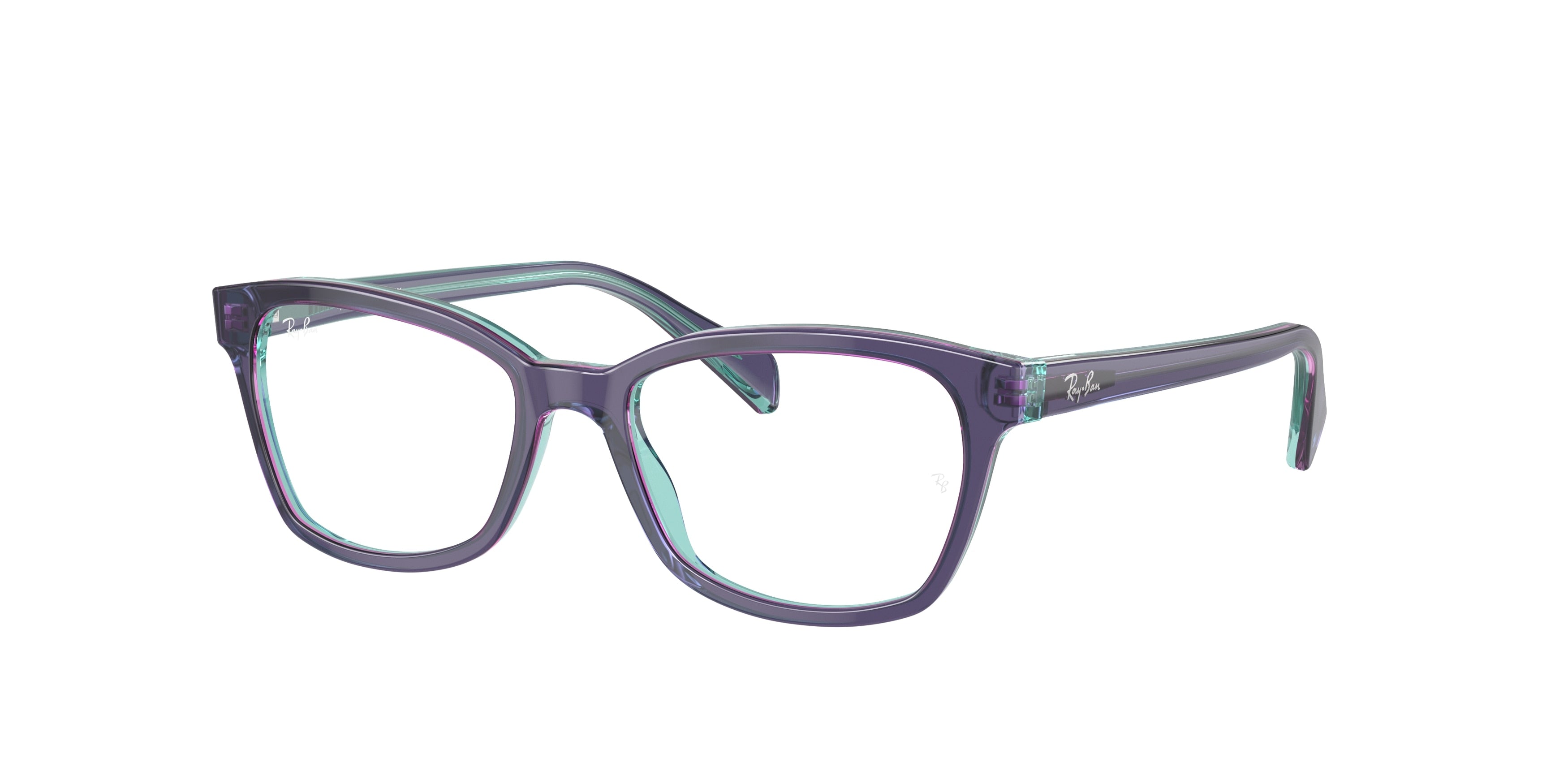 Ray-Ban Junior Vista RY1591 Square Eyeglasses  3945-Top Blue & Violet & Light Blue 48-130-16 - Color Map Clear