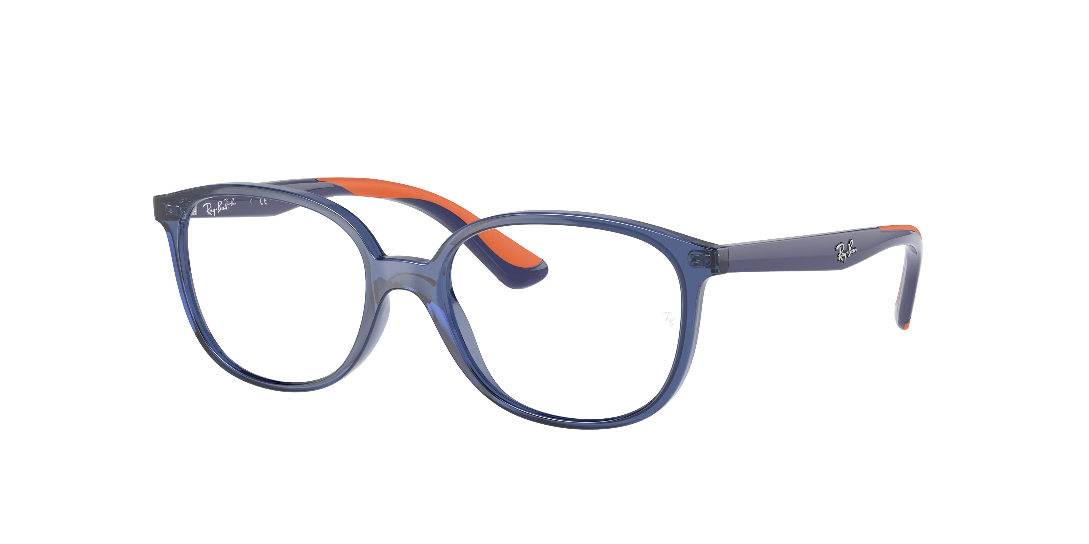 Ray-Ban Junior Vista RY1598 Square Eyeglasses  3775-Transparent Blue 49-130-16 - Color Map Blue