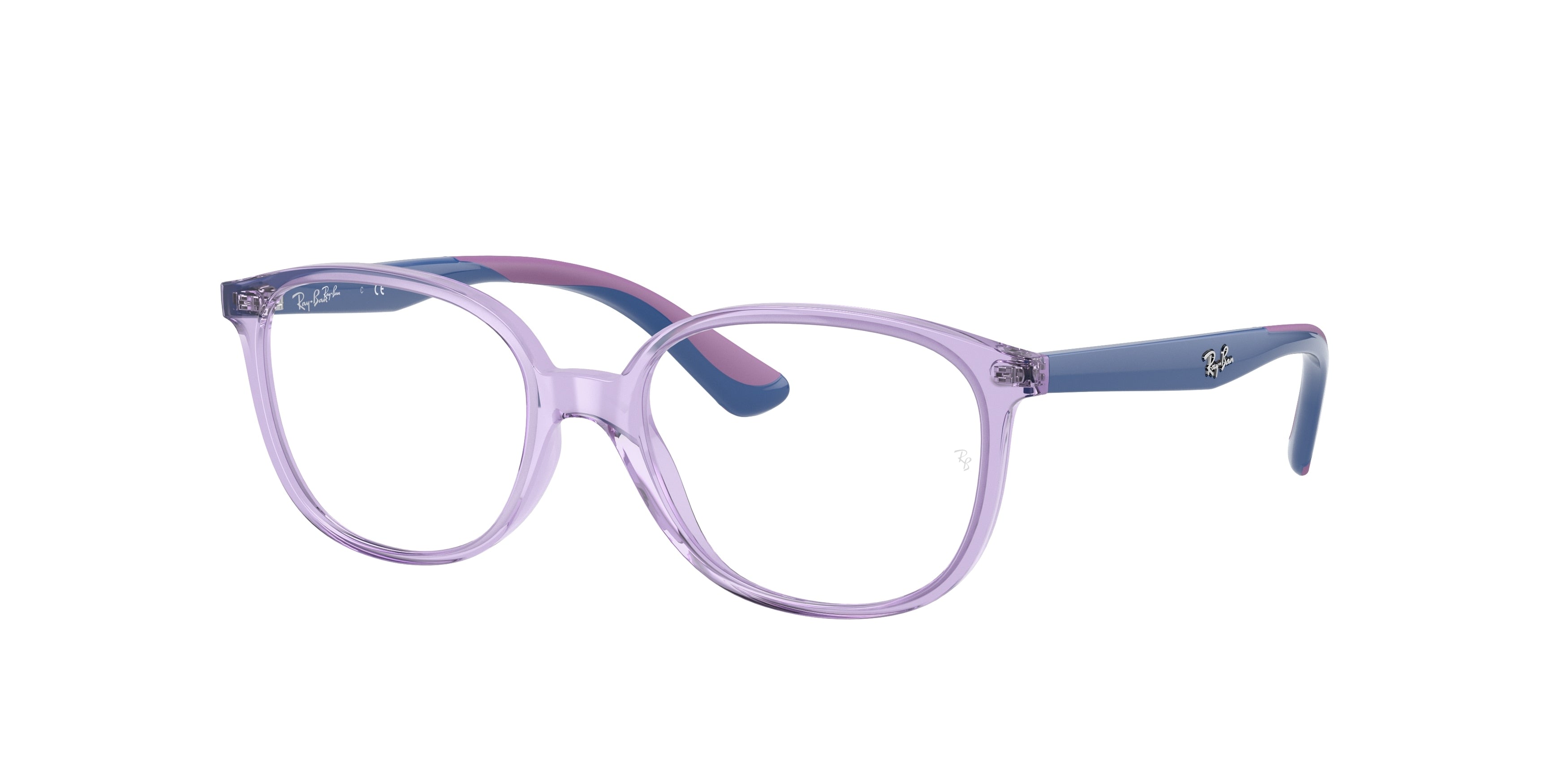 Ray-Ban Junior Vista RY1598 Square Eyeglasses  3885-Transparent Violet 49-130-16 - Color Map Violet