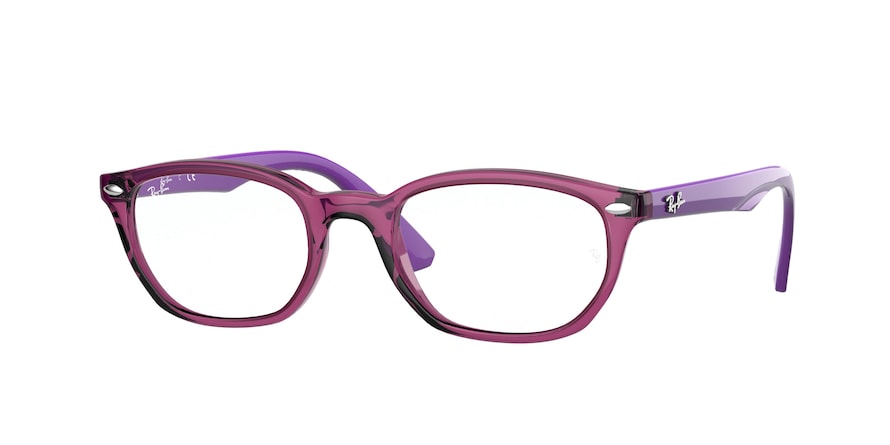 Ray-Ban Junior Vista RY1599 Pillow Eyeglasses  3813-TRANSPARENT FUXIA 48-18-130 - Color Map purple/reddish