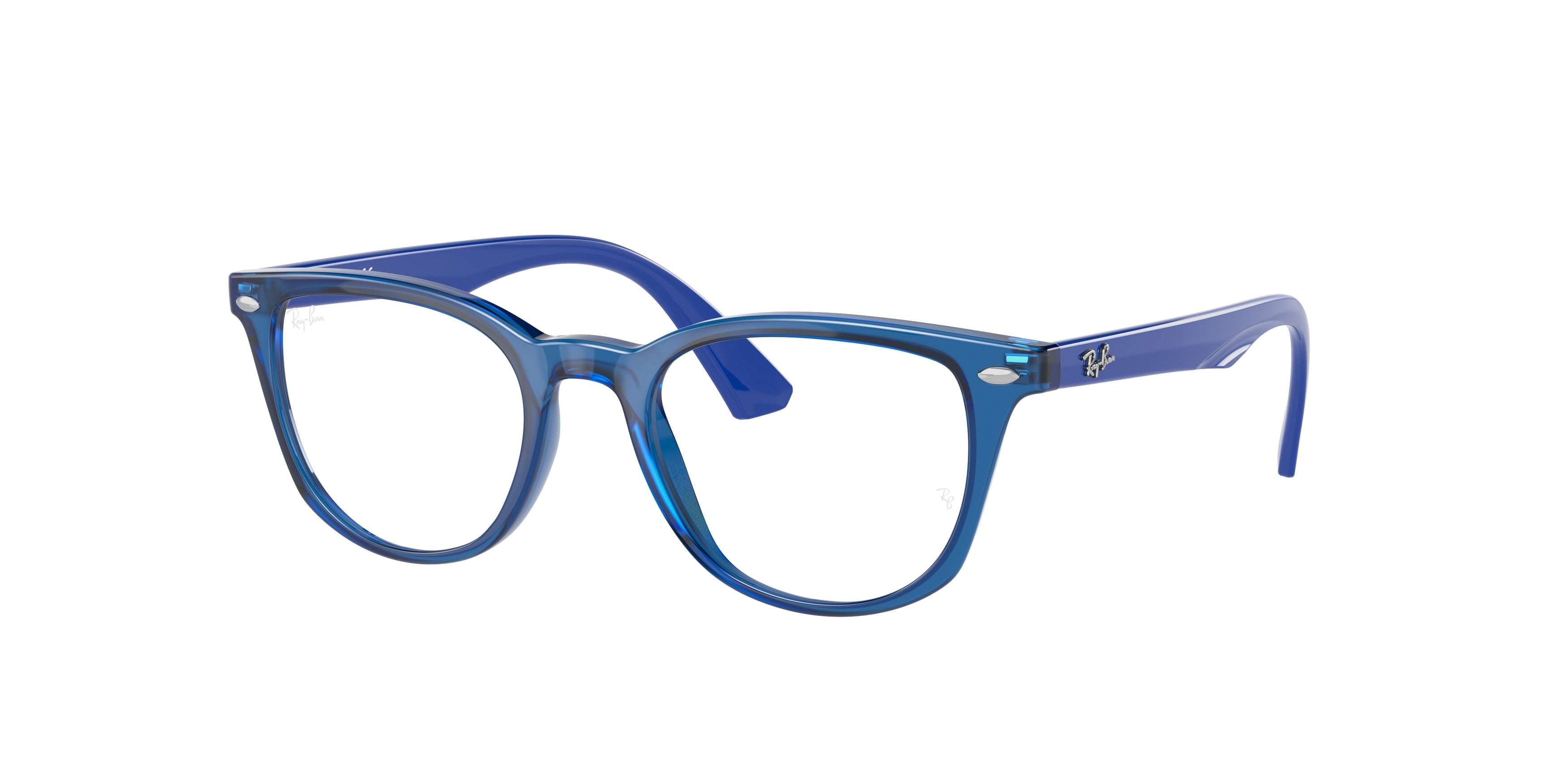 Ray-Ban Junior Vista RY1601 Square Eyeglasses  3811-Transparent Blue 48-130-18 - Color Map Blue