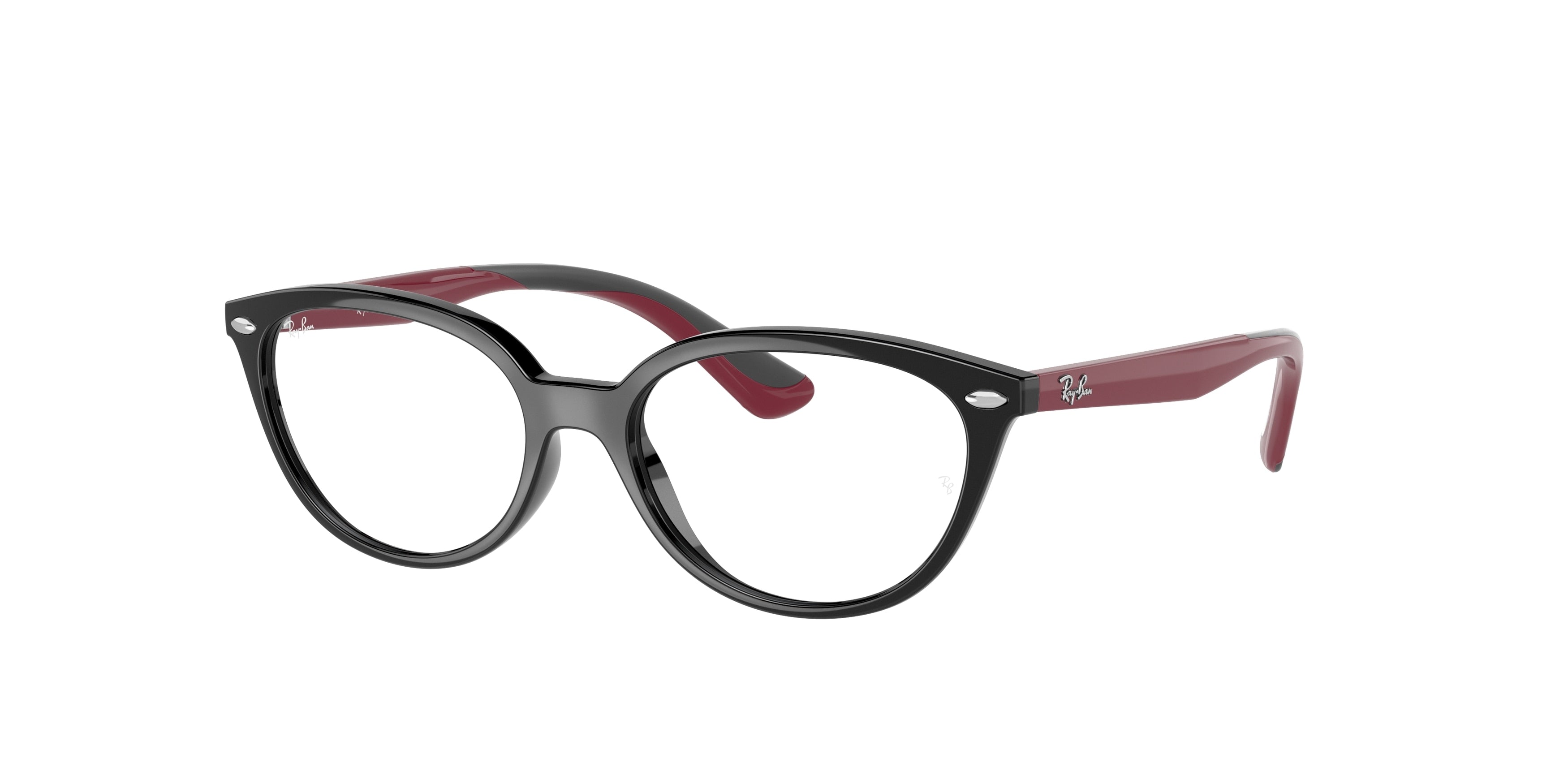 Ray-Ban Junior Vista RY1612 Cat Eye Eyeglasses  3903-Black 48-130-15 - Color Map Black