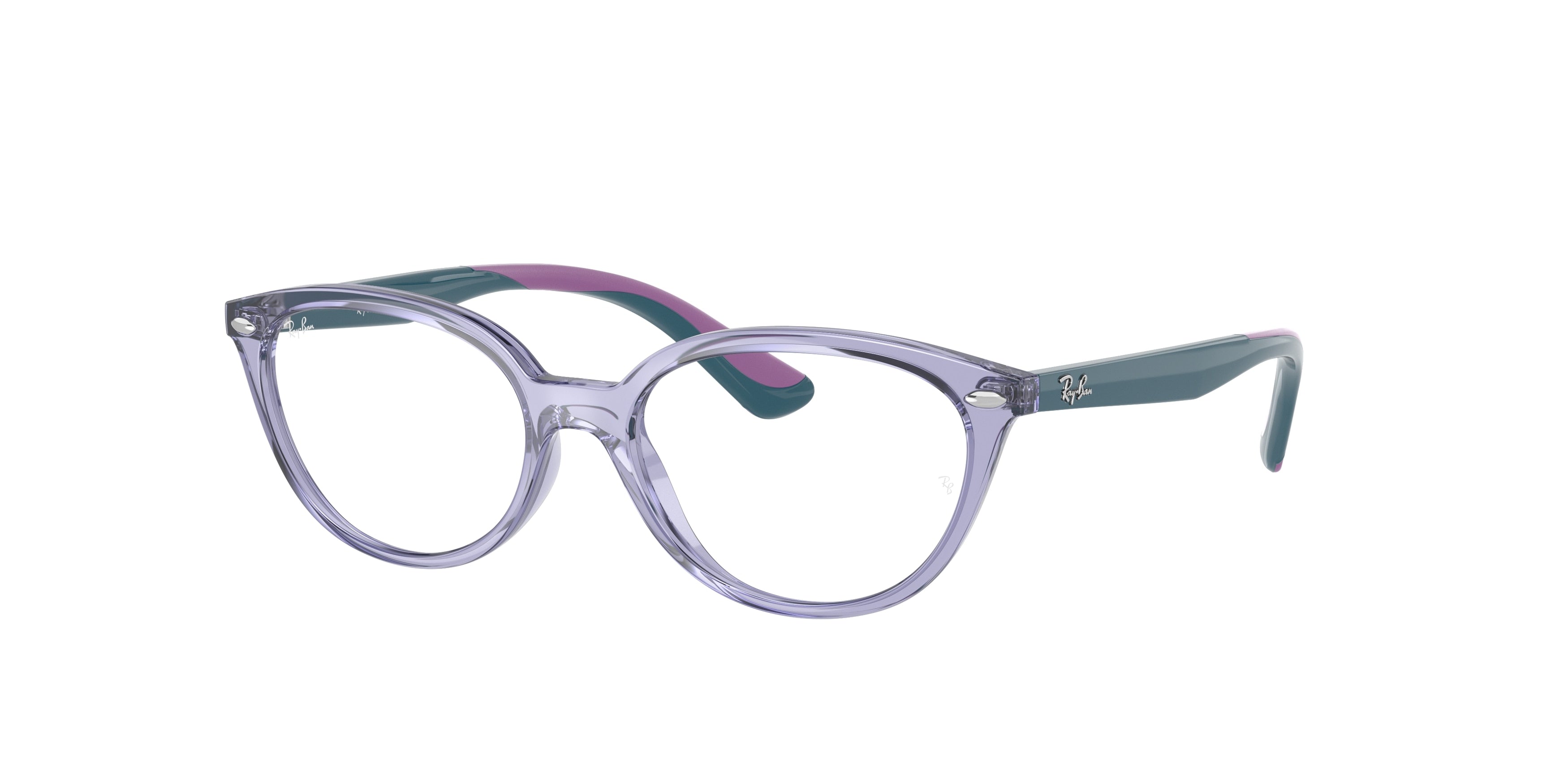 Ray-Ban Junior Vista RY1612 Cat Eye Eyeglasses  3906-Transparent Violet 48-130-15 - Color Map Violet