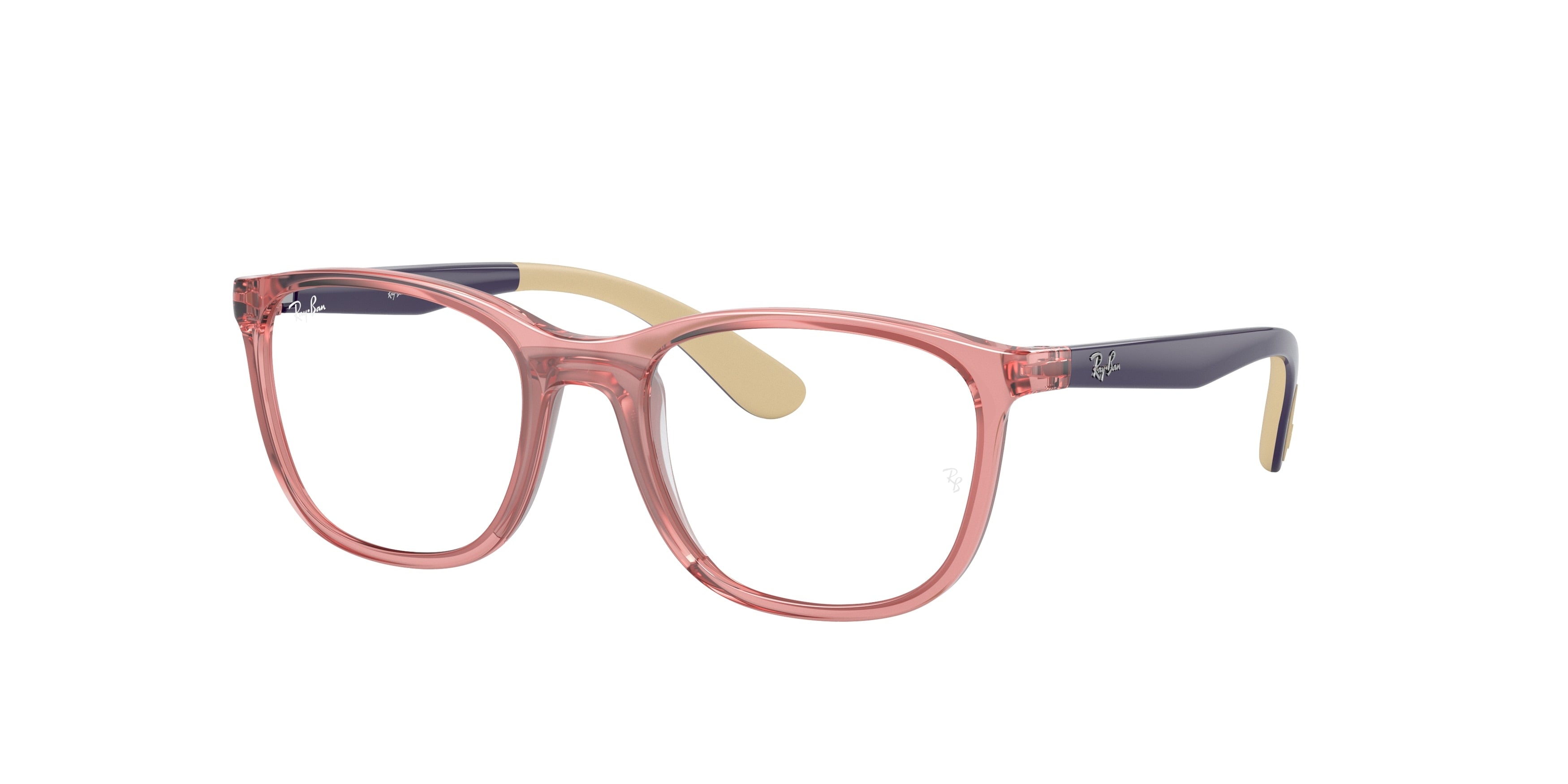 Ray-Ban Junior Vista RY1620 Pillow Eyeglasses  3921-Transparent Pink 48-130-17 - Color Map Pink