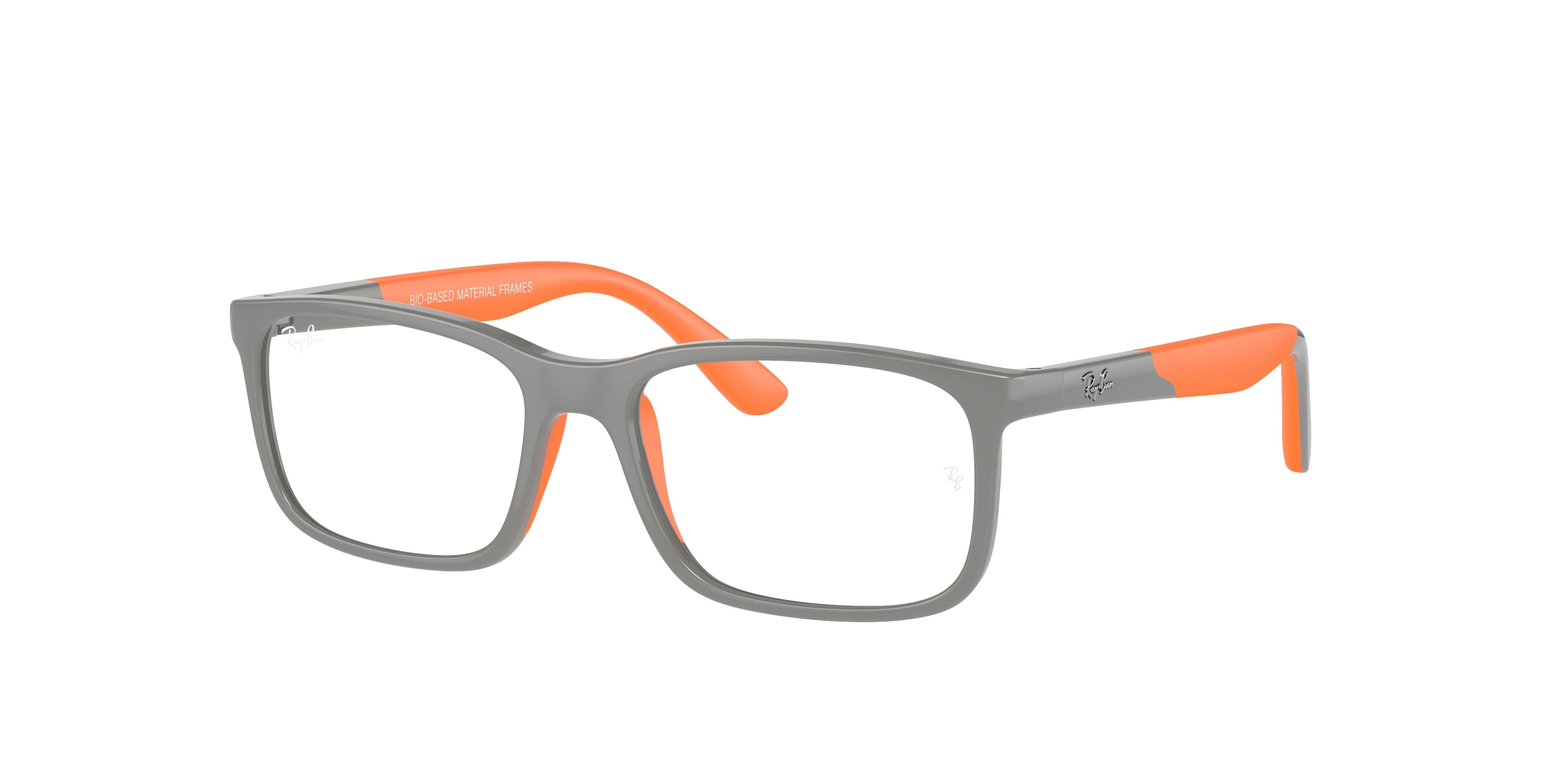 Ray-Ban Junior Vista RY1621F Rectangle Eyeglasses  3930-Grey On Orange 49-135-15 - Color Map Grey