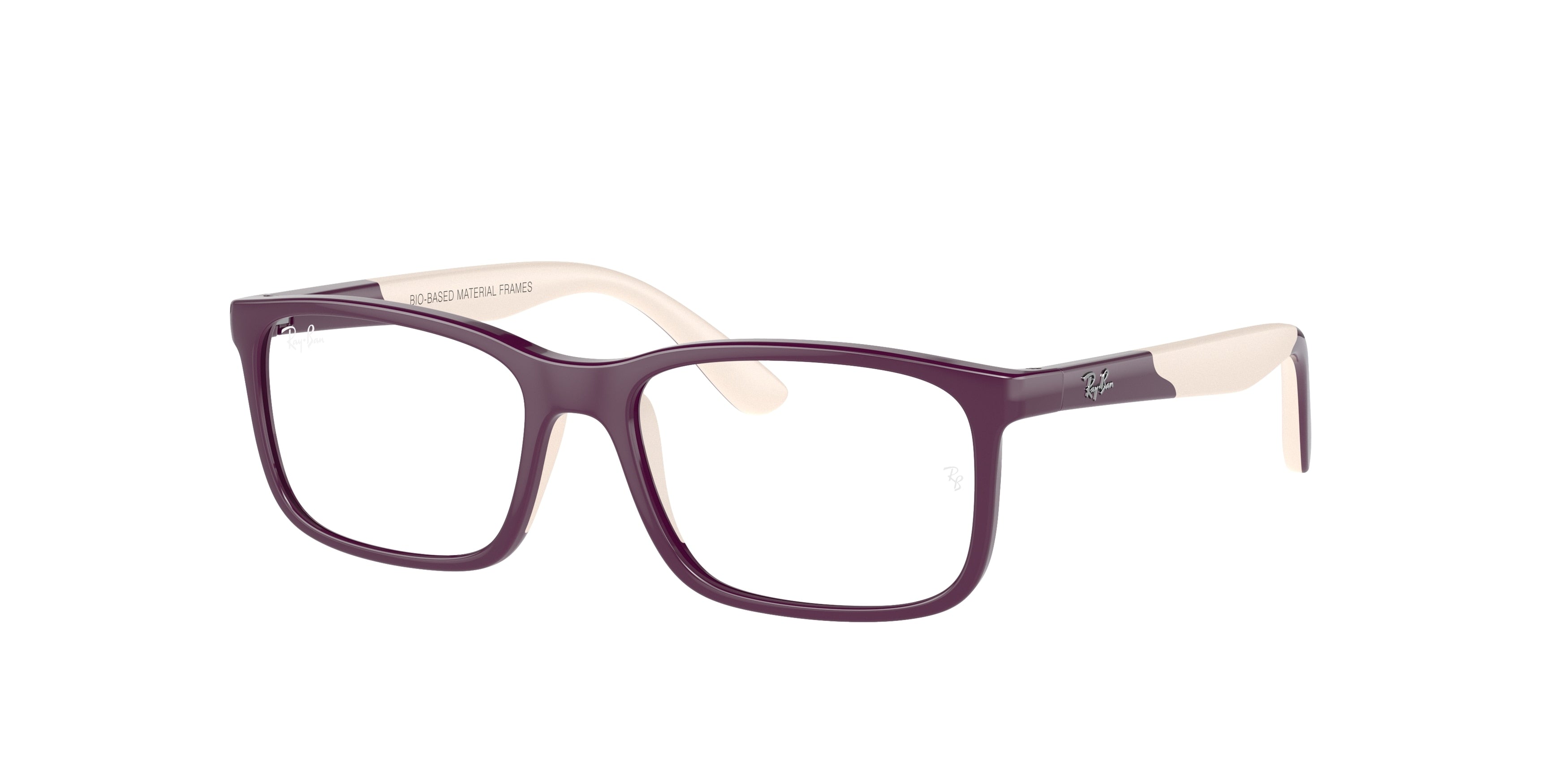 Ray-Ban Junior Vista RY1621F Rectangle Eyeglasses  3931-Purple On Light Brown 49-135-15 - Color Map Pink