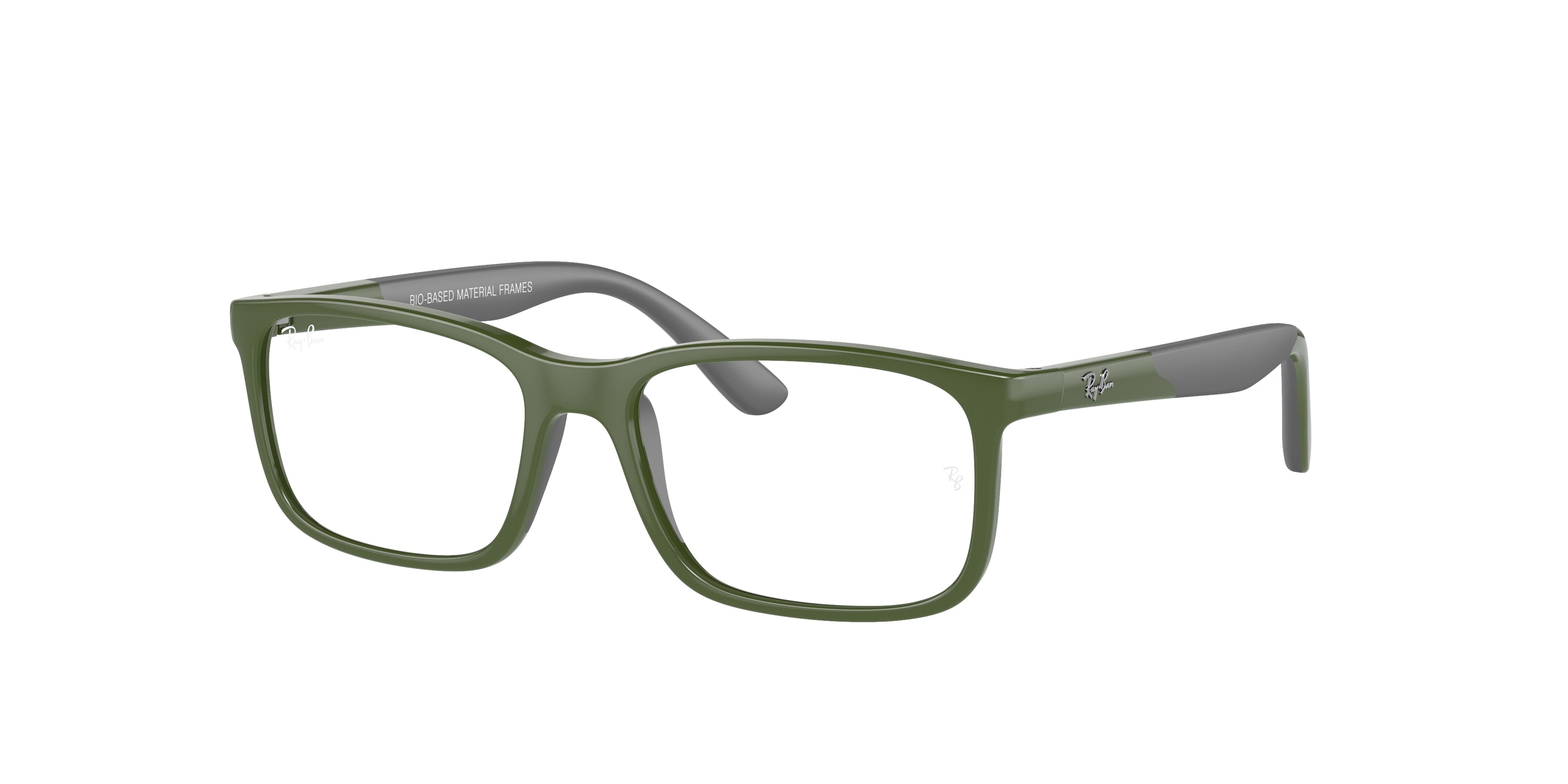 Ray-Ban Junior Vista RY1621 Rectangle Eyeglasses  3932-Green On Grey 49-130-15 - Color Map Green