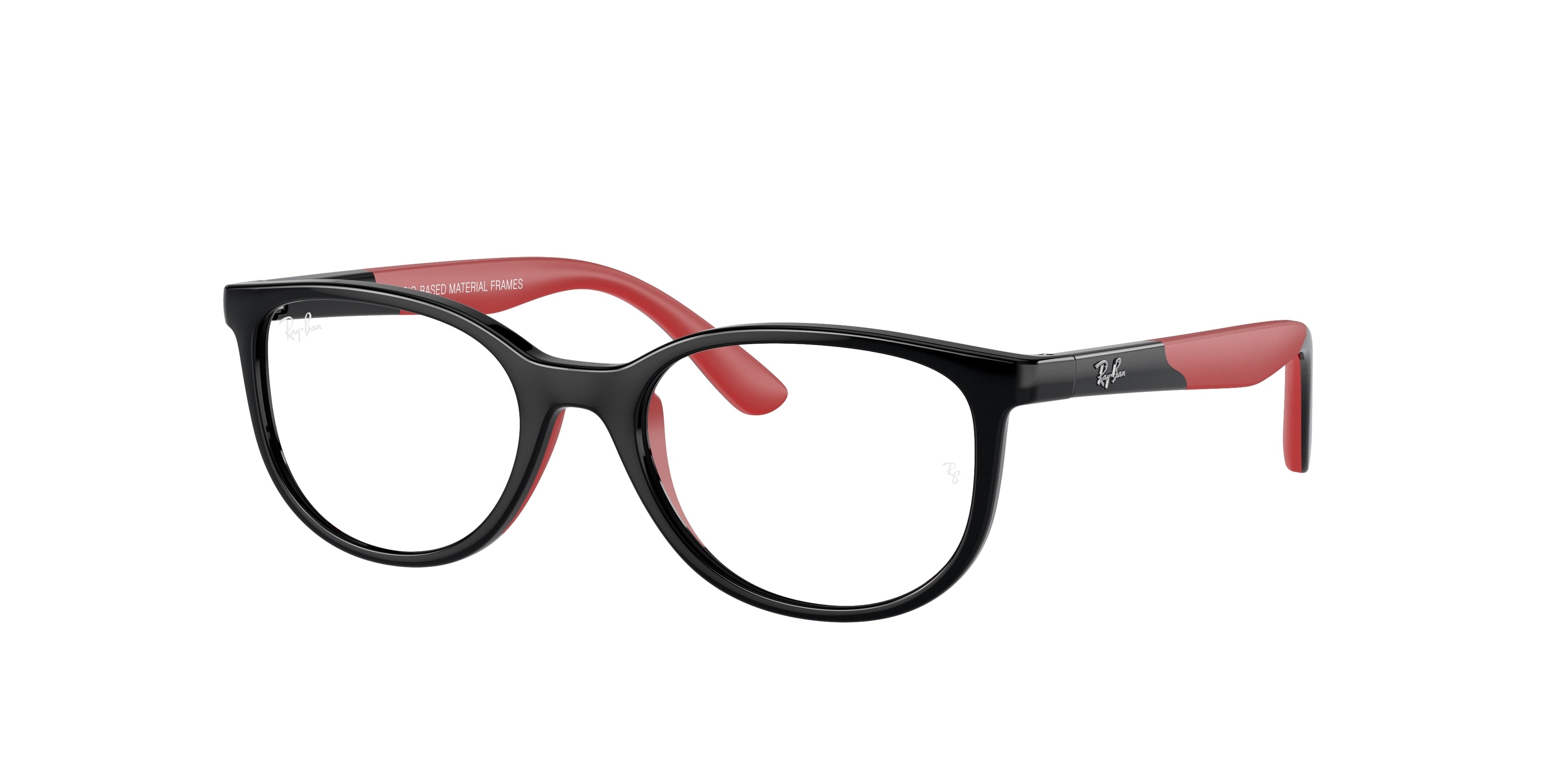 Ray-Ban Junior Vista RY1622 Pillow Eyeglasses  3928-Black On Red 48-130-17 - Color Map Black