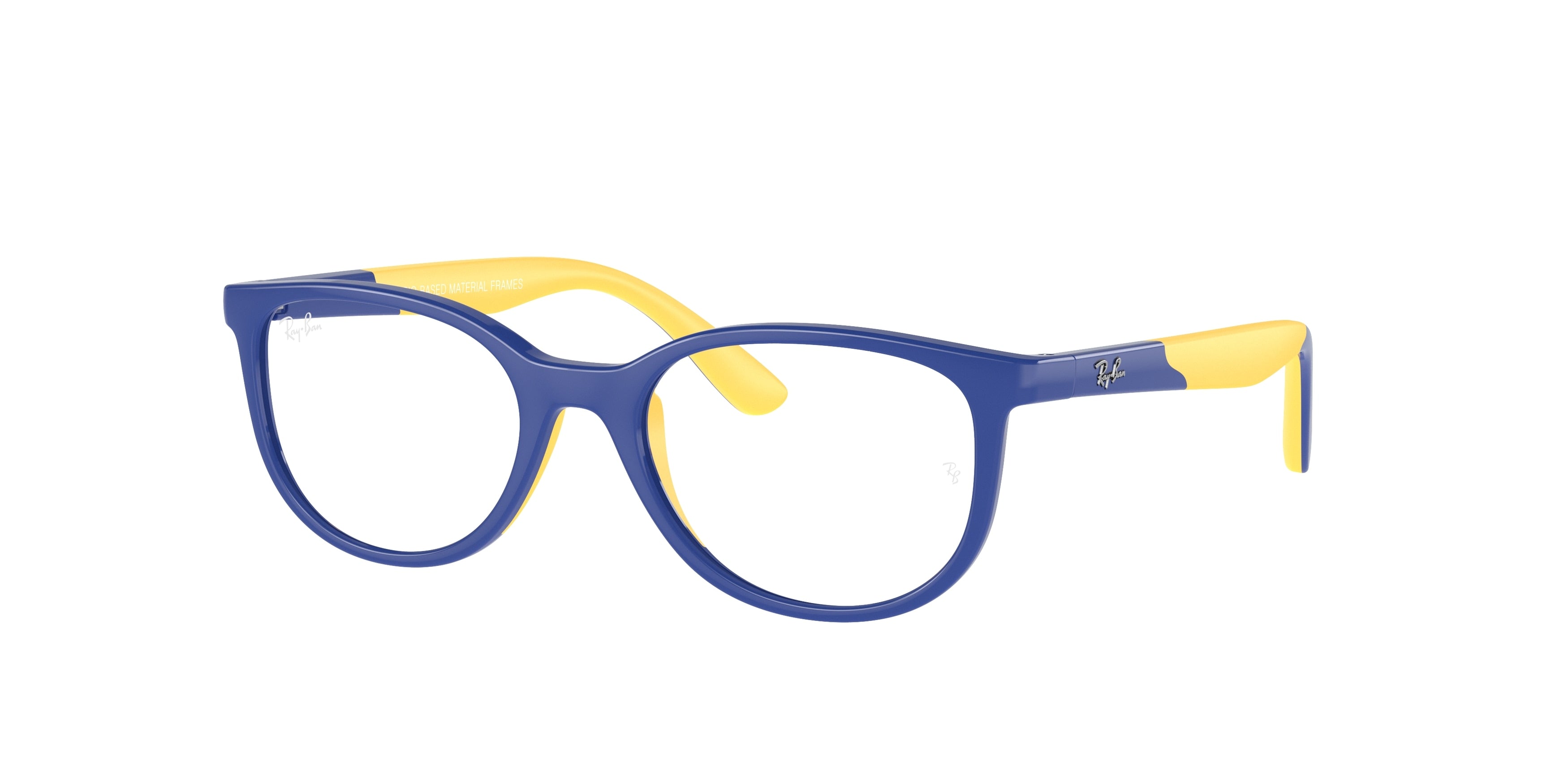 Ray-Ban Junior Vista RY1622 Pillow Eyeglasses  3929-Blue On Yellow 48-130-17 - Color Map Blue