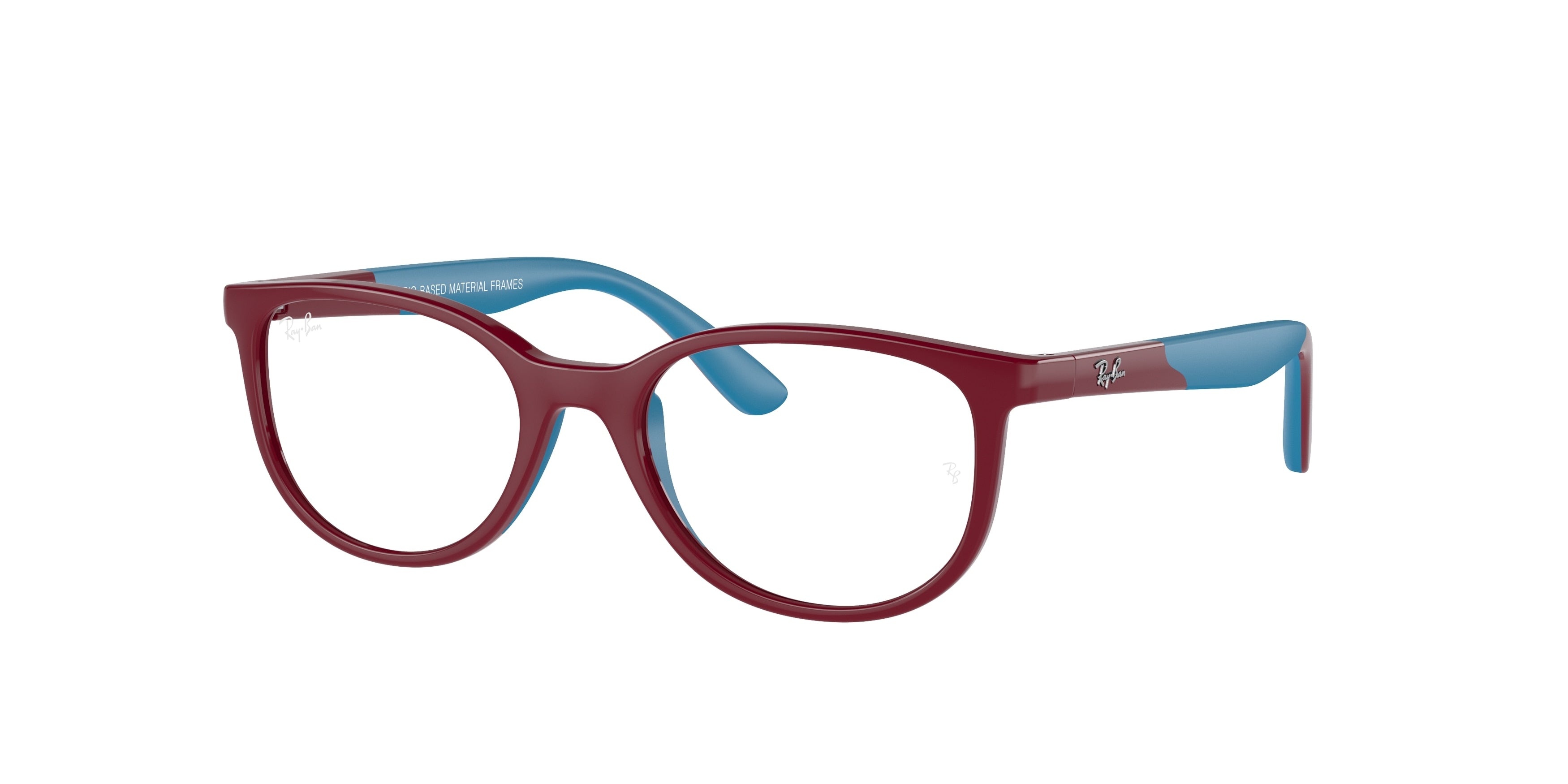 Ray-Ban Junior Vista RY1622 Pillow Eyeglasses  3934-Bordeaux On Blue 48-130-17 - Color Map Red